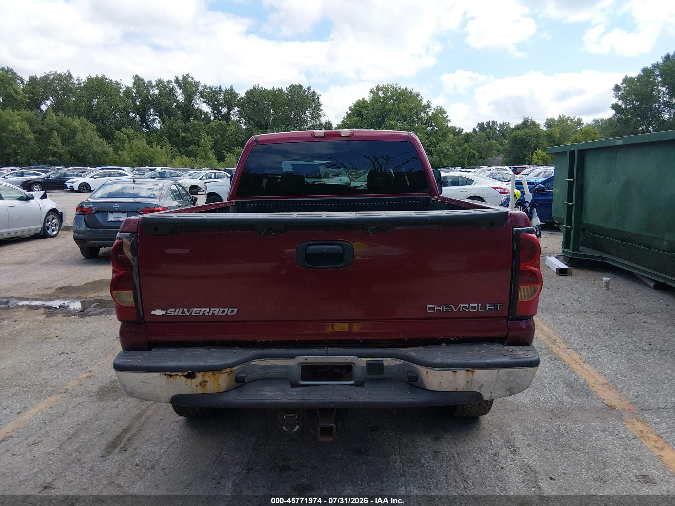 2004 Chevrolet Silverado 2500 Ls Burgundy vin: 1GCGK23U34F170827