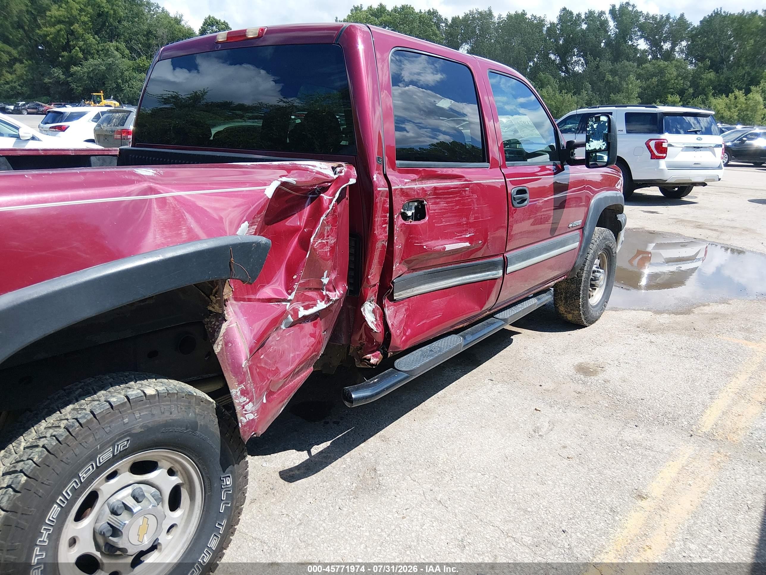 2004 Chevrolet Silverado 2500 Ls Burgundy vin: 1GCGK23U34F170827