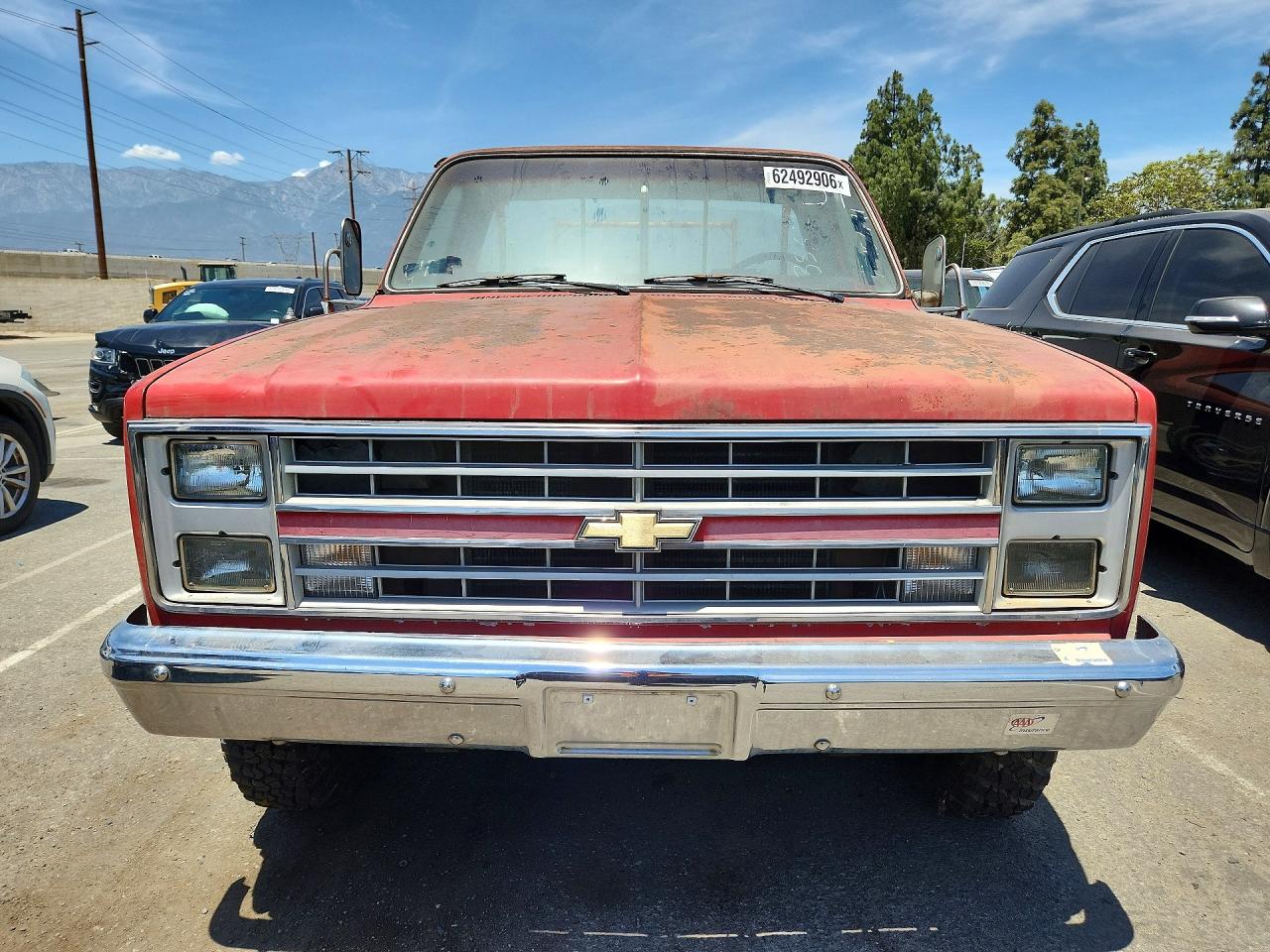 1986 Chevrolet K20 Red vin: 1GCGK24M4GJ156791
