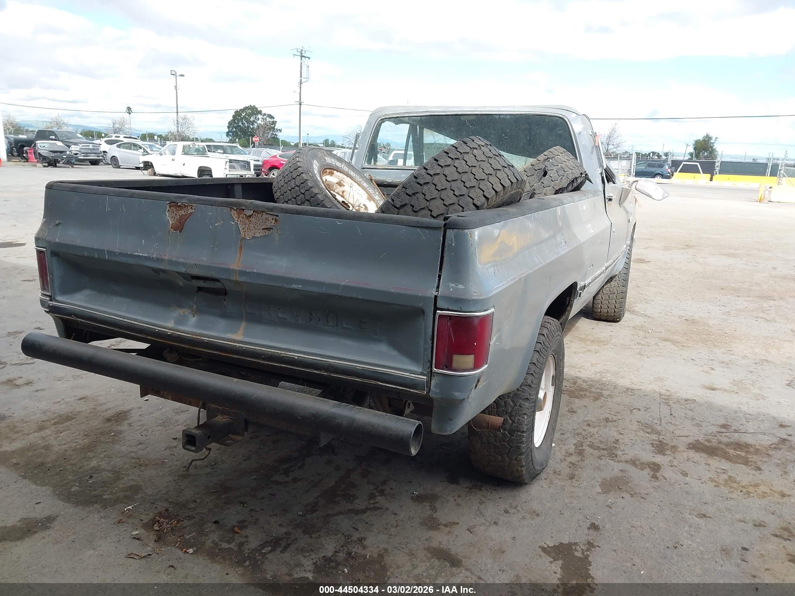1986 Chevrolet K20   Gray vin: 1GCGK24M7GJ101204