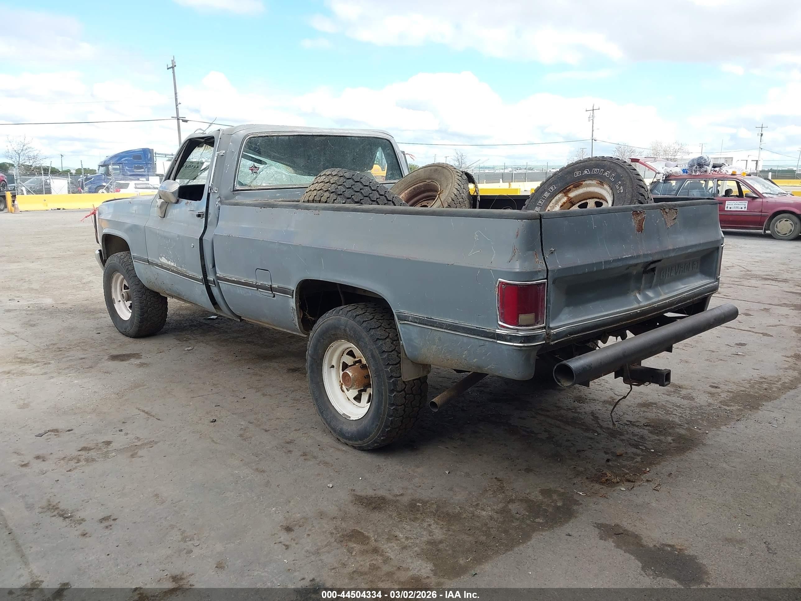 1986 Chevrolet K20   Gray vin: 1GCGK24M7GJ101204