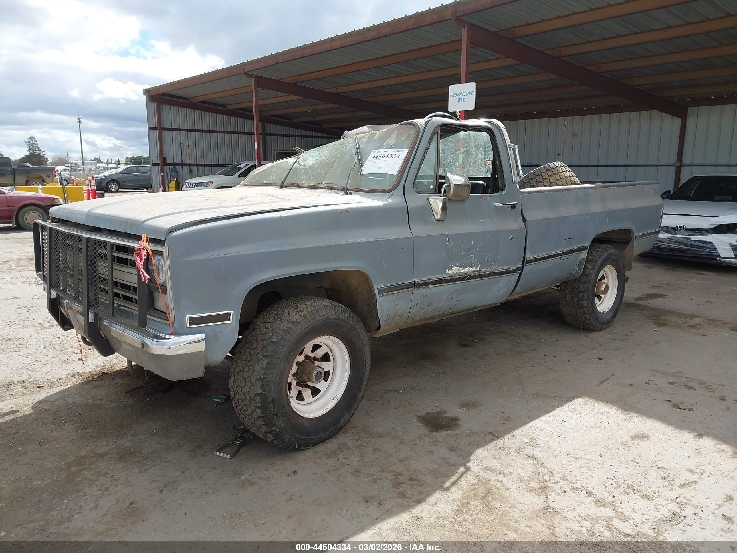 1986 Chevrolet K20   Gray vin: 1GCGK24M7GJ101204