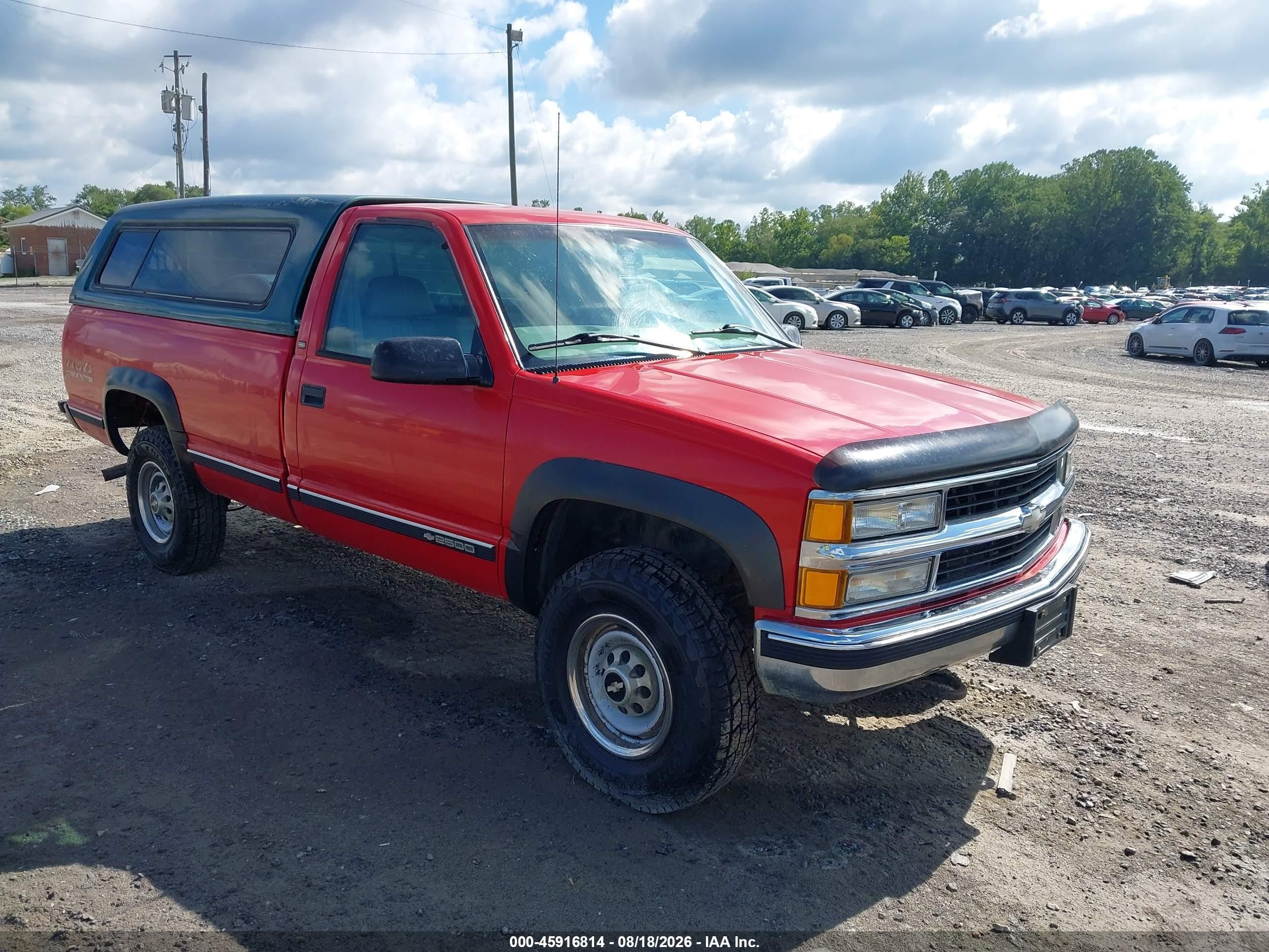 1998 Chevrolet C/k 2500 Fleetside Red vin: 1GCGK24R0WZ181067
