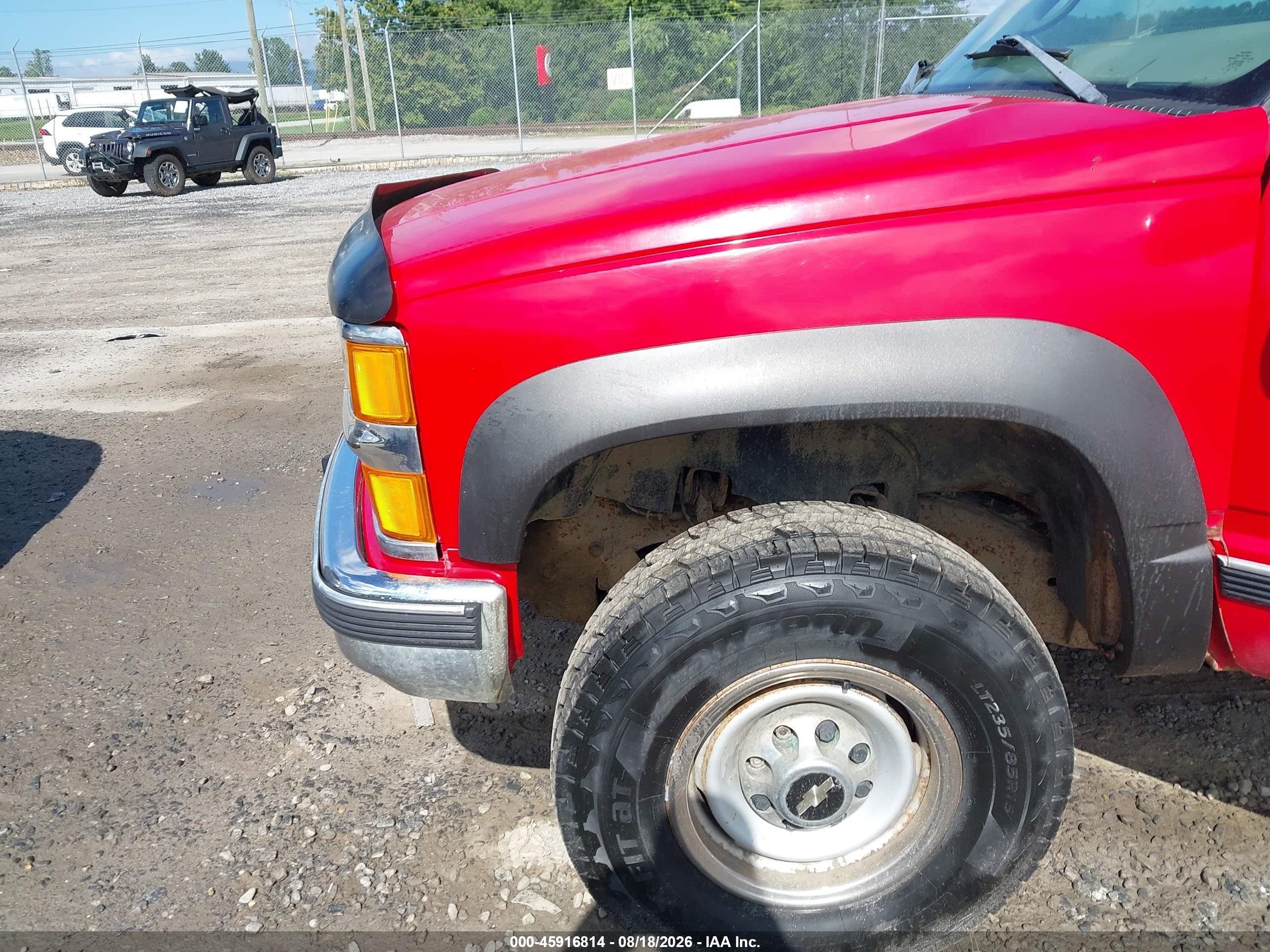 1998 Chevrolet C/k 2500 Fleetside Красный vin: 1GCGK24R0WZ181067