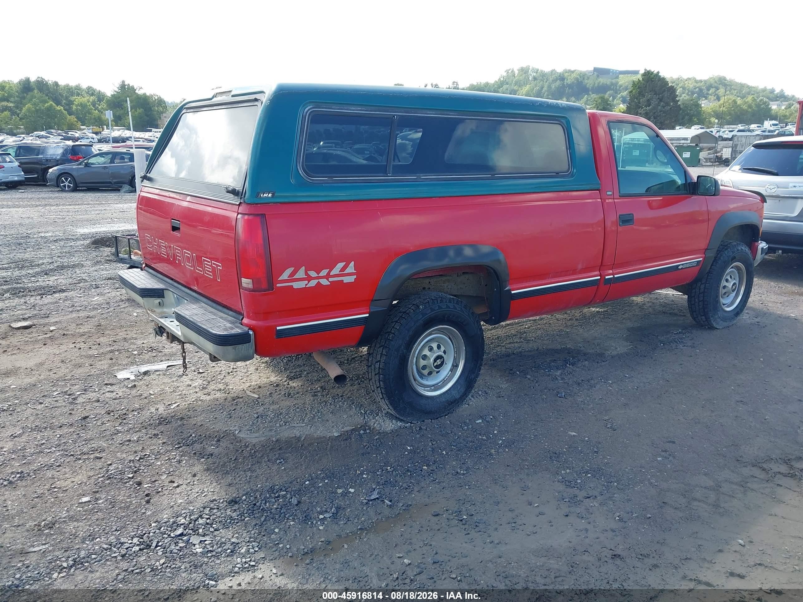 1998 Chevrolet C/k 2500 Fleetside Красный vin: 1GCGK24R0WZ181067
