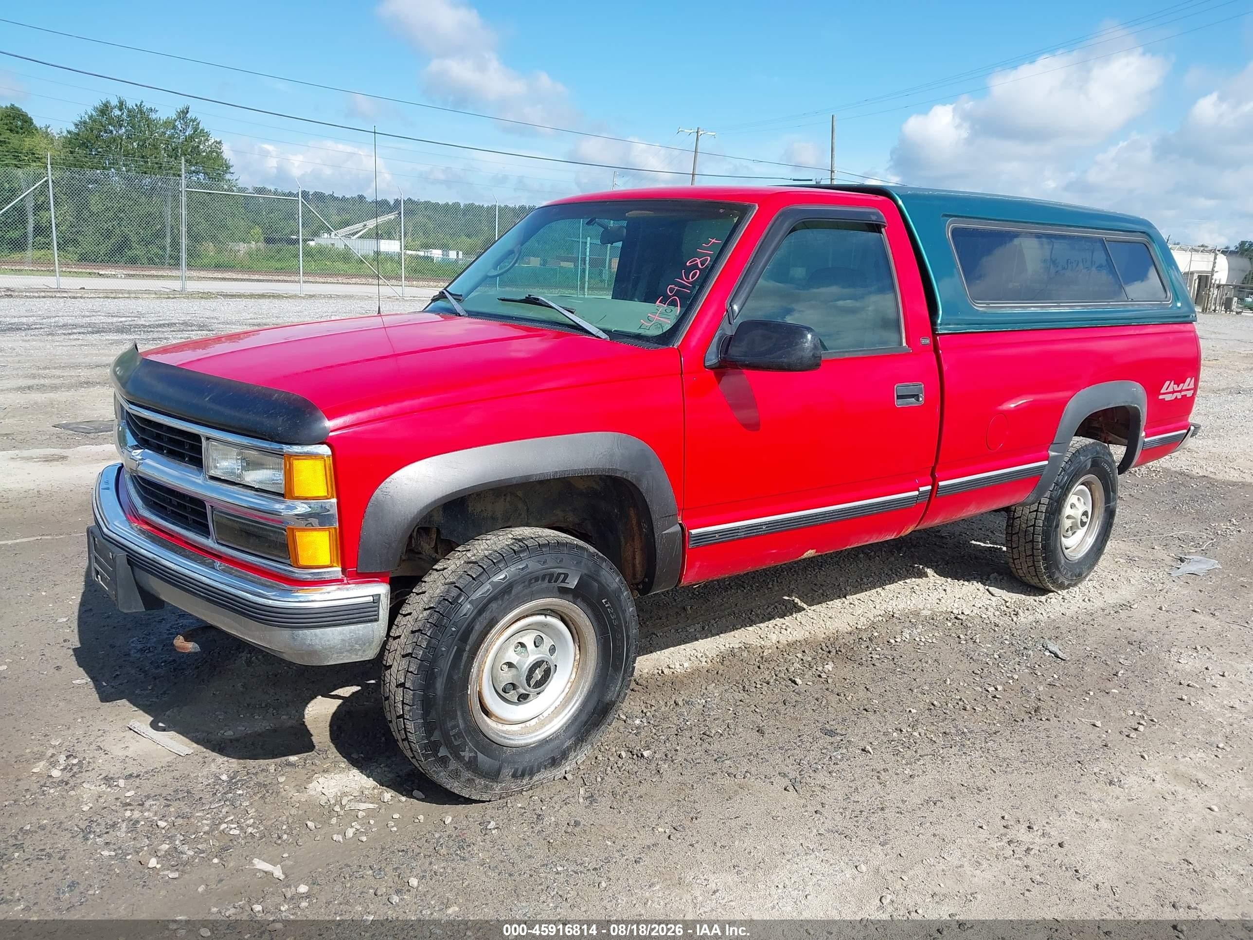 1998 Chevrolet C/k 2500 Fleetside Красный vin: 1GCGK24R0WZ181067