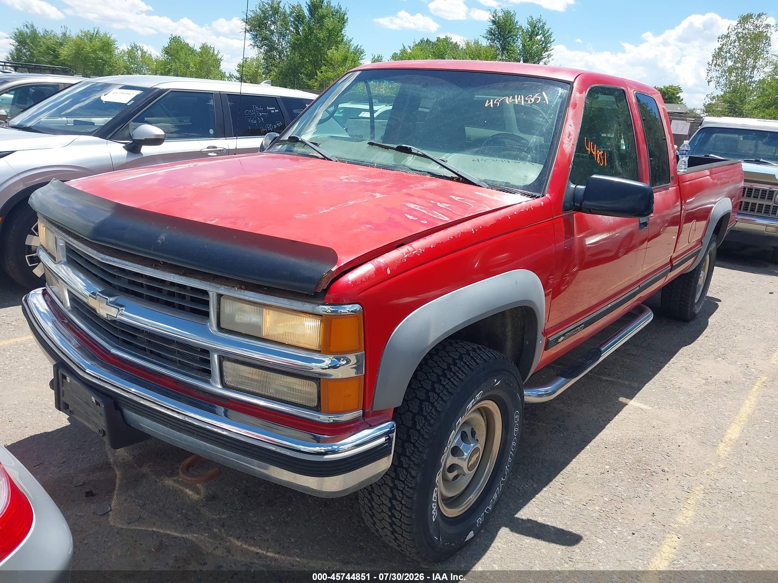 1998 Chevrolet C/k 2500 Fleetside Red vin: 1GCGK29J0WE241410