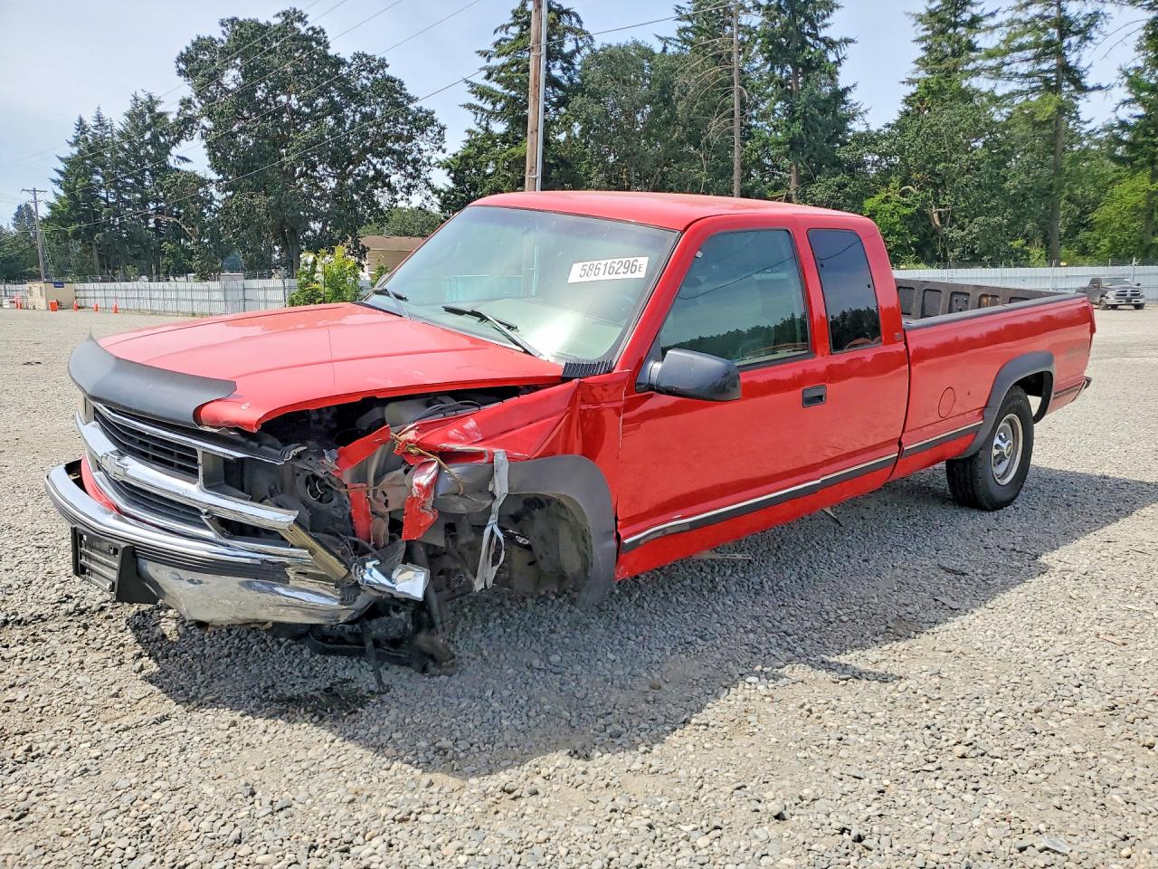 1995 Chevrolet Gmt-400 K2500 Red vin: 1GCGK29K9SE281309