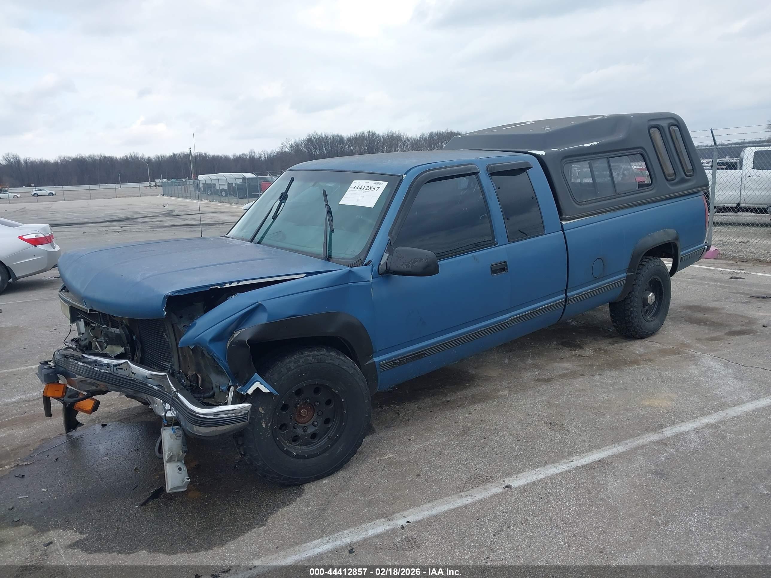 1997 Chevrolet K2500 Hd Fleetside Blue vin: 1GCGK29R1VE226676