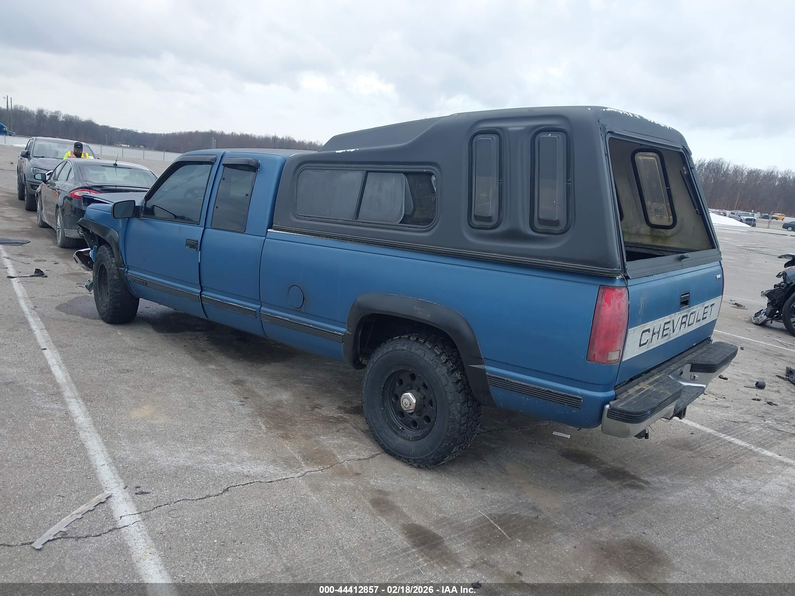 1997 Chevrolet K2500 Hd Fleetside Blue vin: 1GCGK29R1VE226676