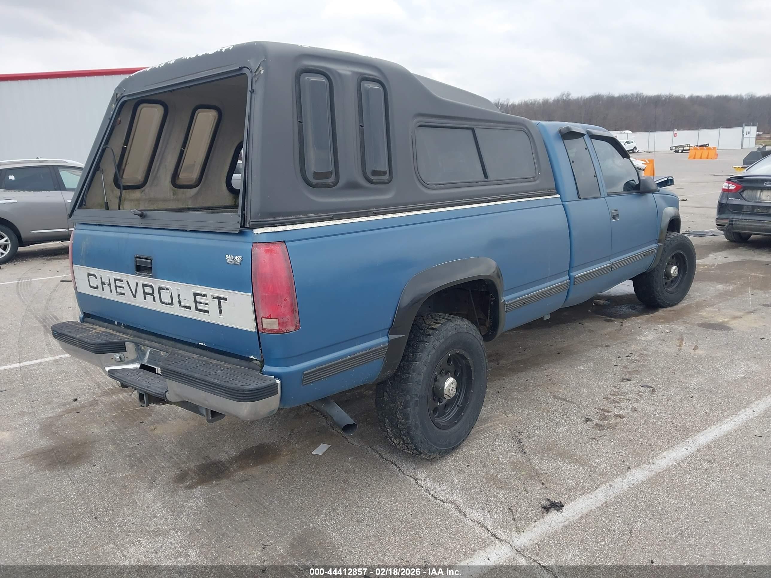 1997 Chevrolet K2500 Hd Fleetside Blue vin: 1GCGK29R1VE226676