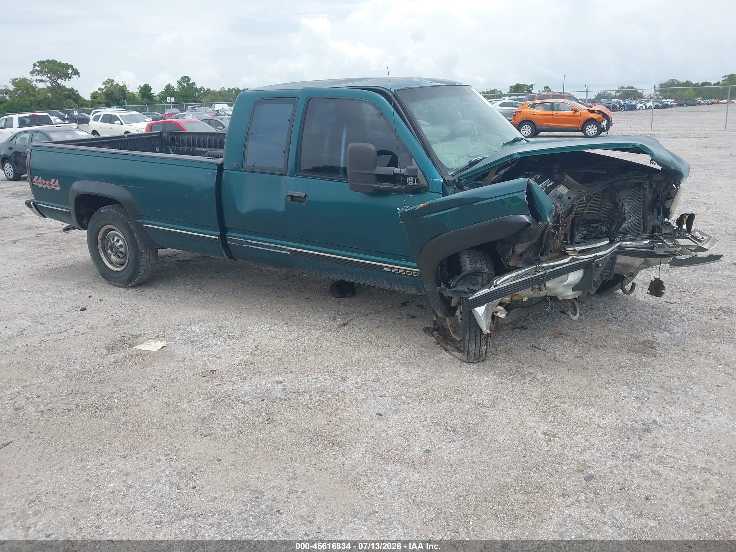 1998 Chevrolet C/k 2500 Fleetside Green vin: 1GCGK29R1WE161362