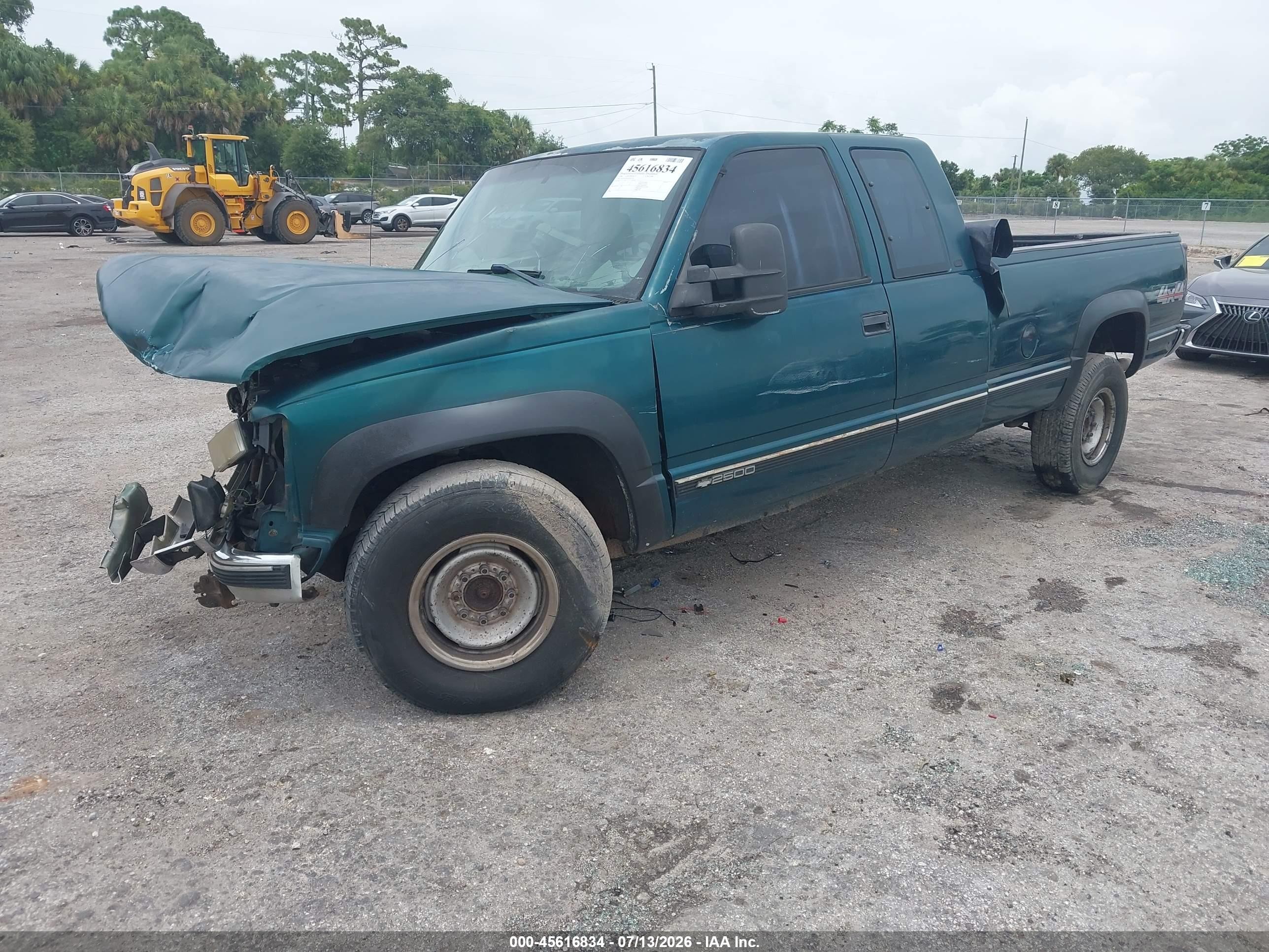 1998 Chevrolet C/k 2500 Fleetside Green vin: 1GCGK29R1WE161362