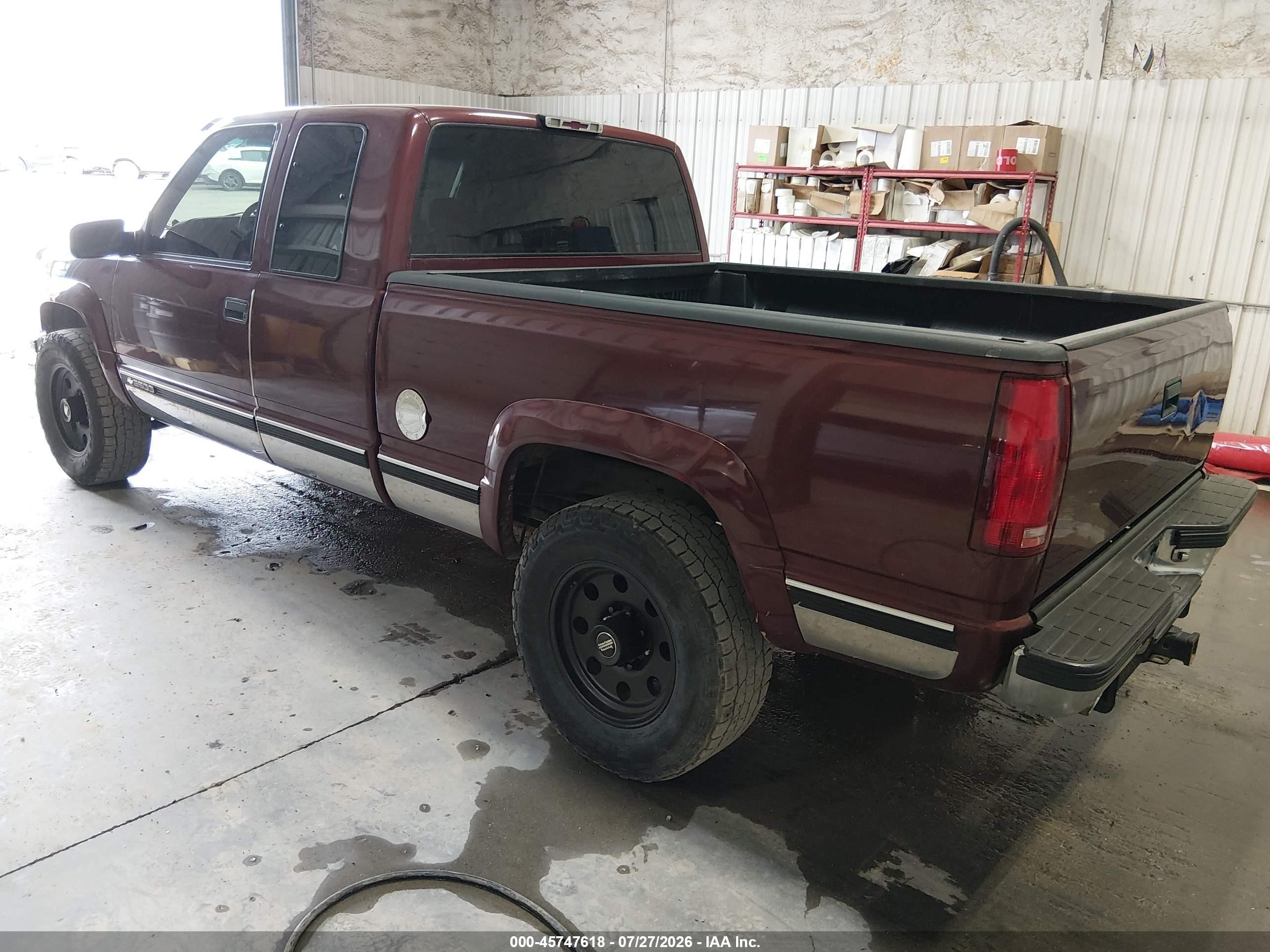 1997 Chevrolet K2500 Hd Fleetside Maroon vin: 1GCGK29R3VE166609