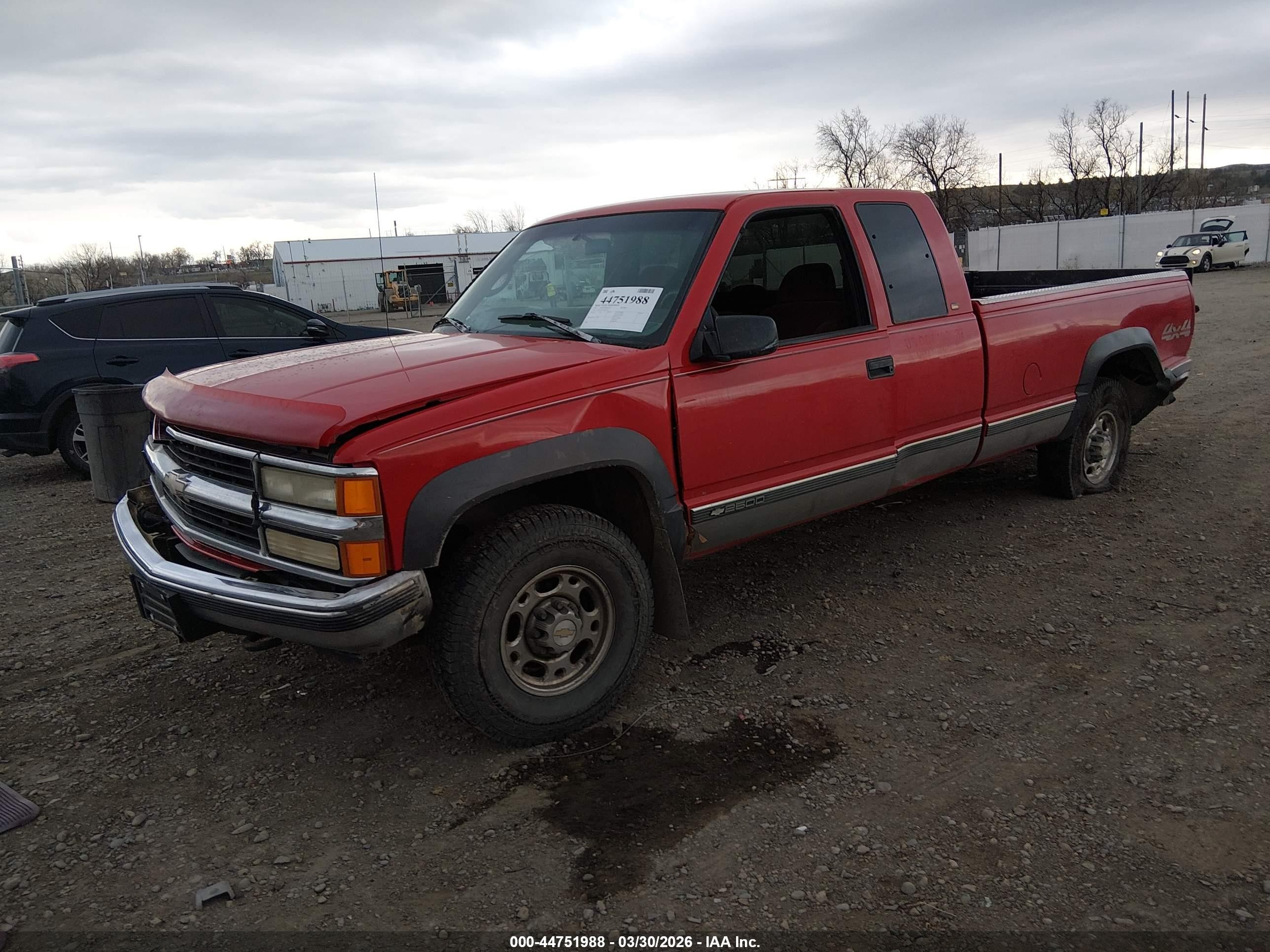 1997 Chevrolet K2500 Hd Fleetside Red vin: 1GCGK29R3VE208213