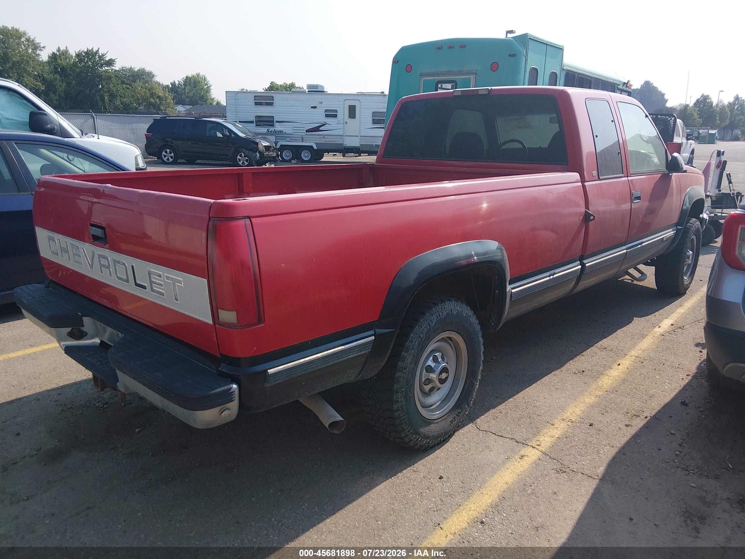1997 Chevrolet C/k 2500 Hd Fleetside Red vin: 1GCGK29RXVE229138