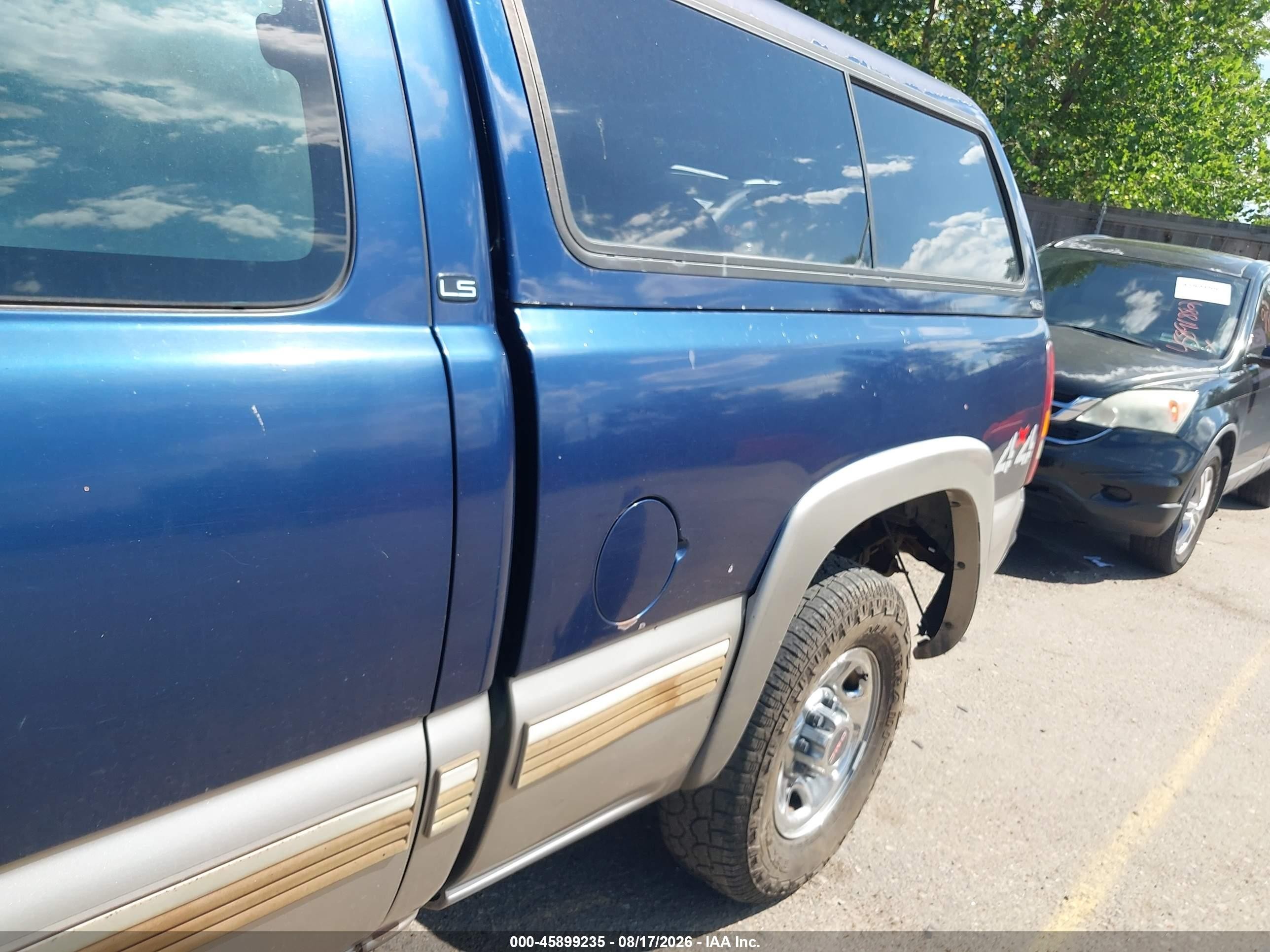 2001 Chevrolet Silverado 2500 Ls Blue vin: 1GCGK29U01Z291753