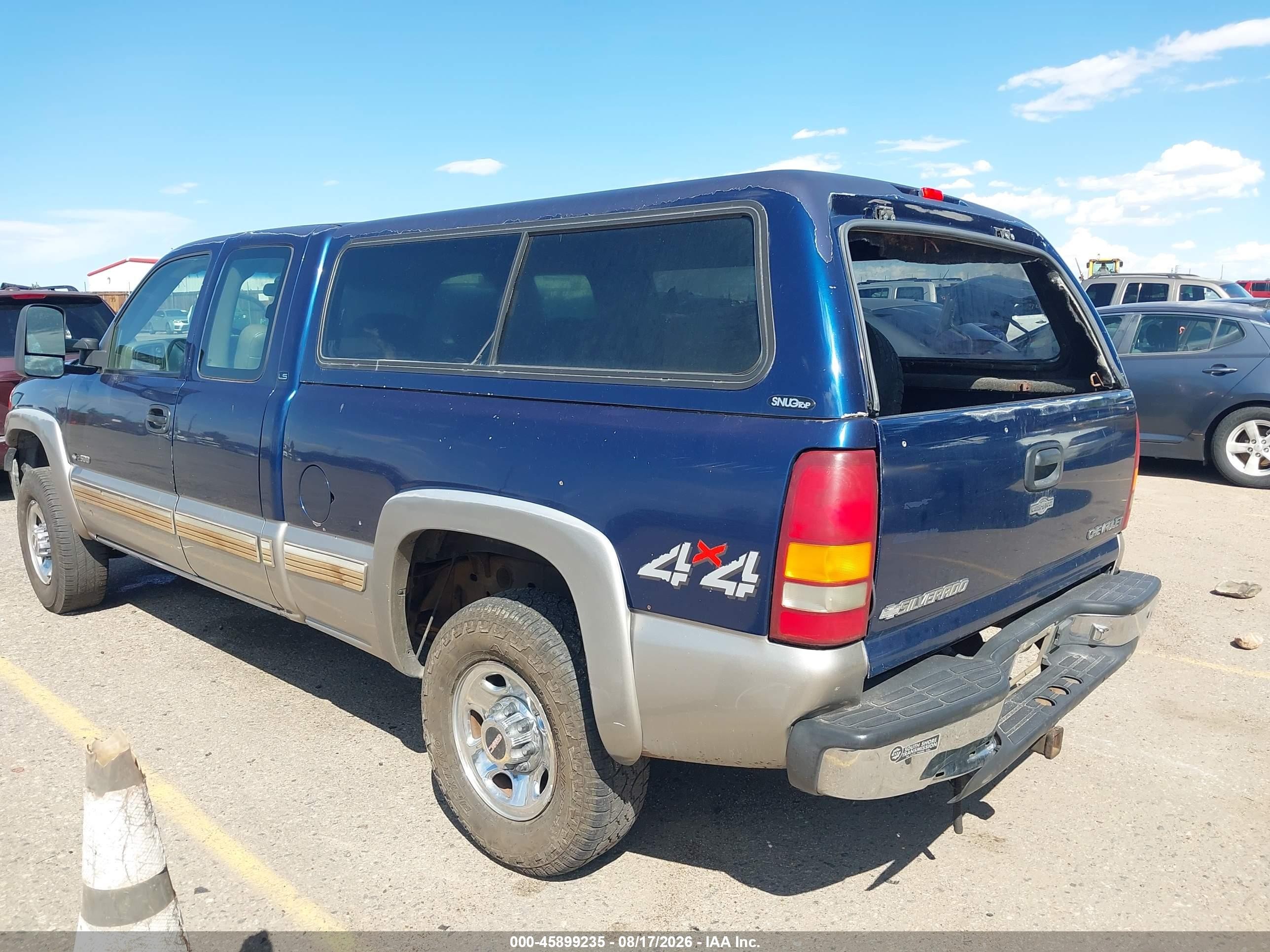 2001 Chevrolet Silverado 2500 Ls Blue vin: 1GCGK29U01Z291753