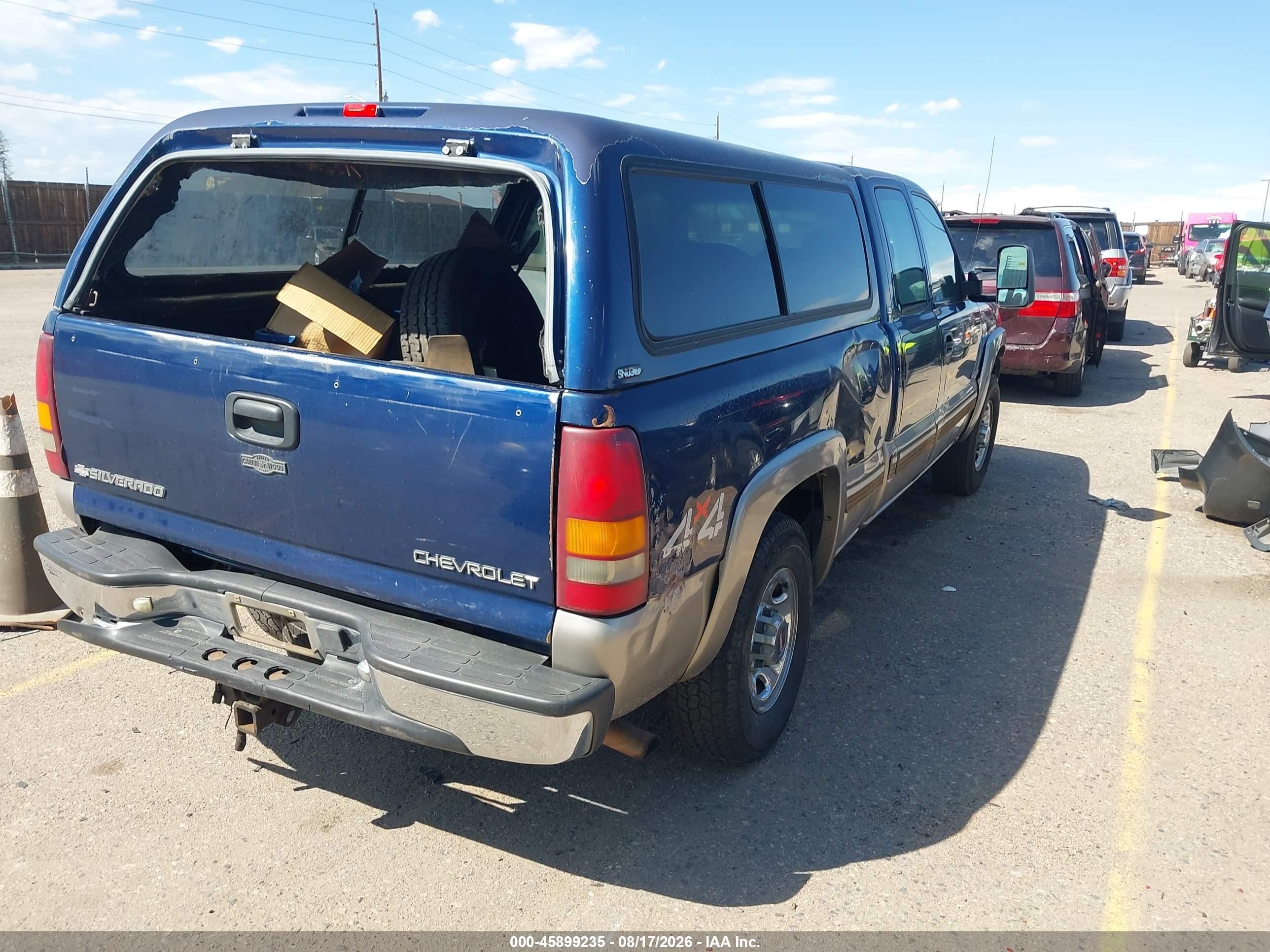 2001 Chevrolet Silverado 2500 Ls Blue vin: 1GCGK29U01Z291753