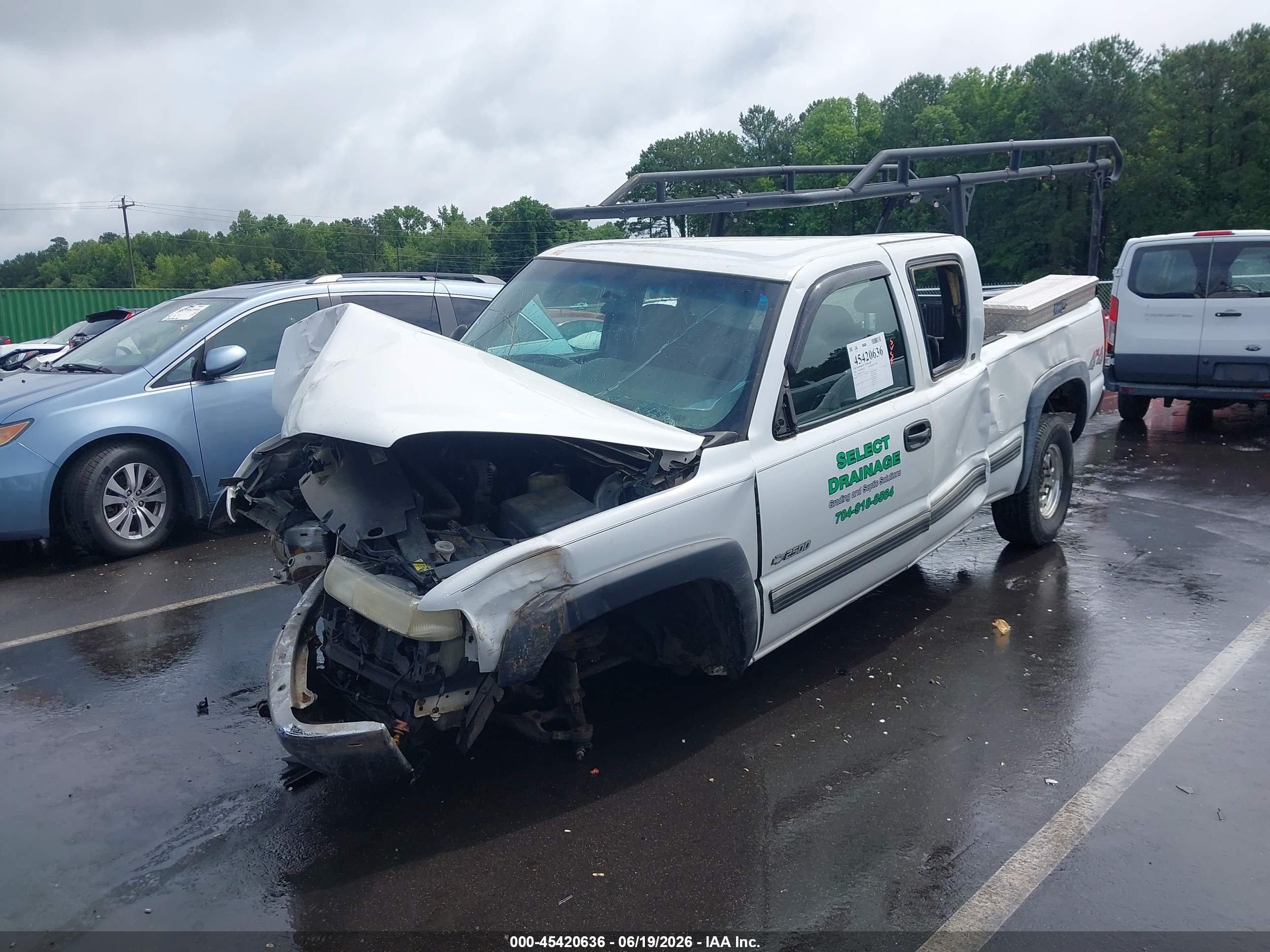 2000 Chevrolet Silverado 2500 Ls White vin: 1GCGK29U8YZ131176