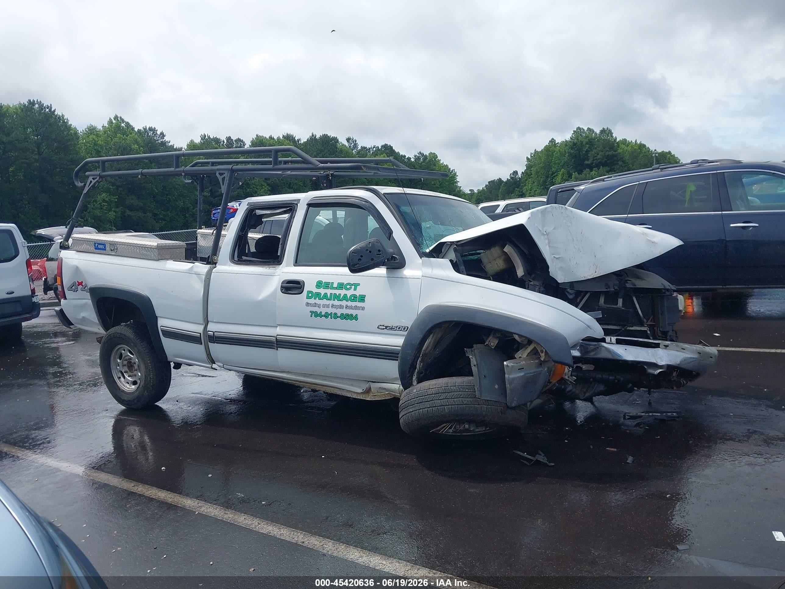 2000 Chevrolet Silverado 2500 Ls White vin: 1GCGK29U8YZ131176