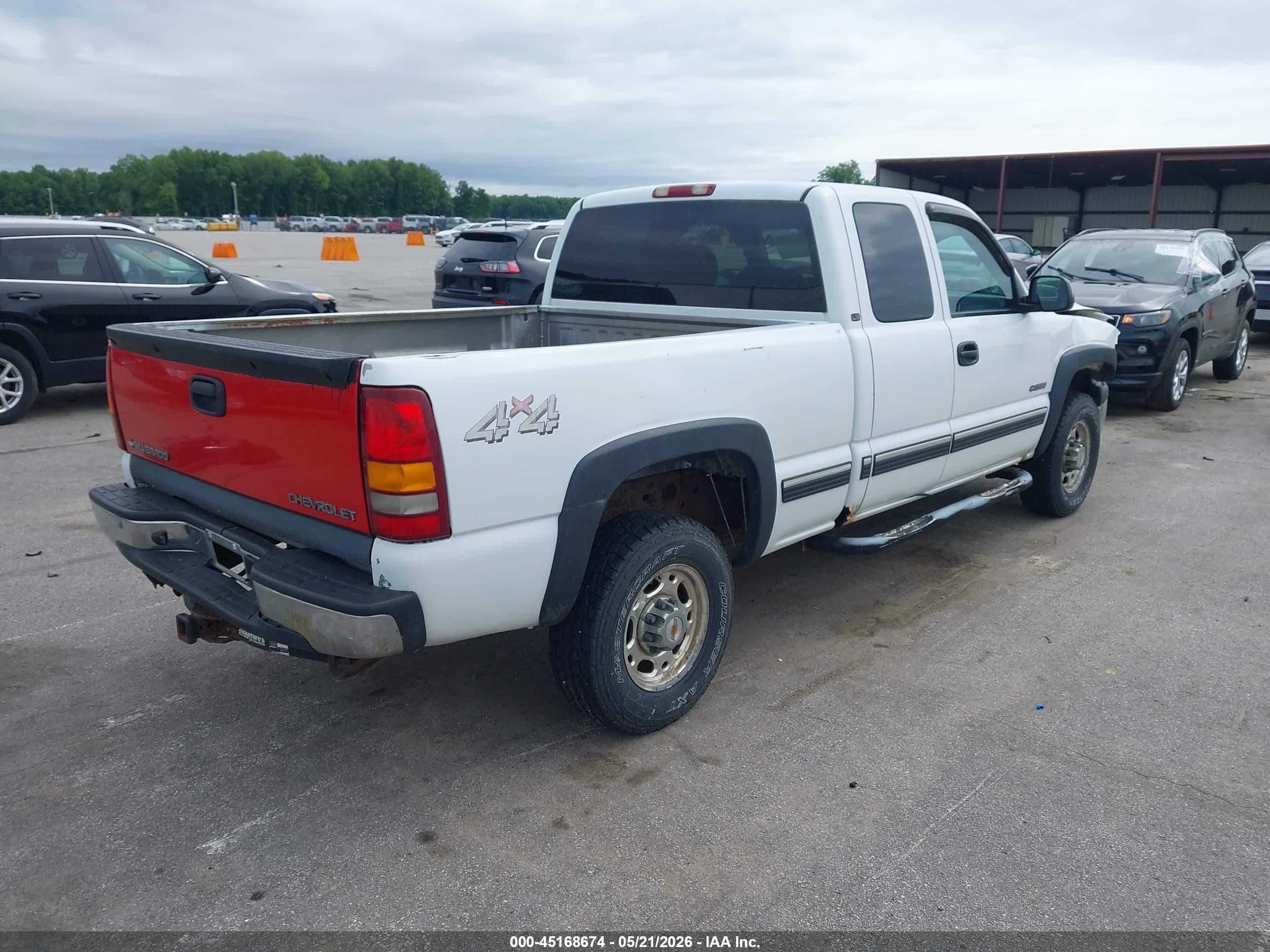 2001 Chevrolet Silverado 2500 Ls White vin: 1GCGK29U91Z260842