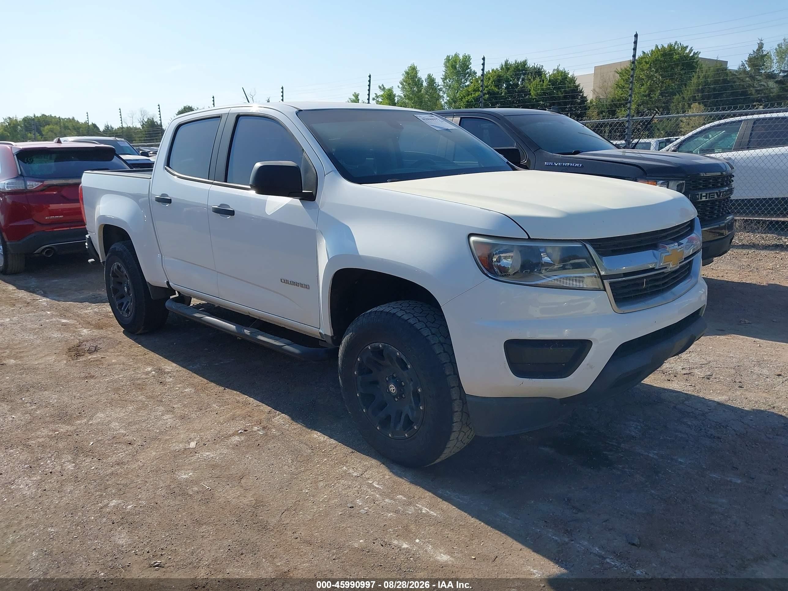 2015 Chevrolet Colorado Wt White vin: 1GCGSAEA0F1259137