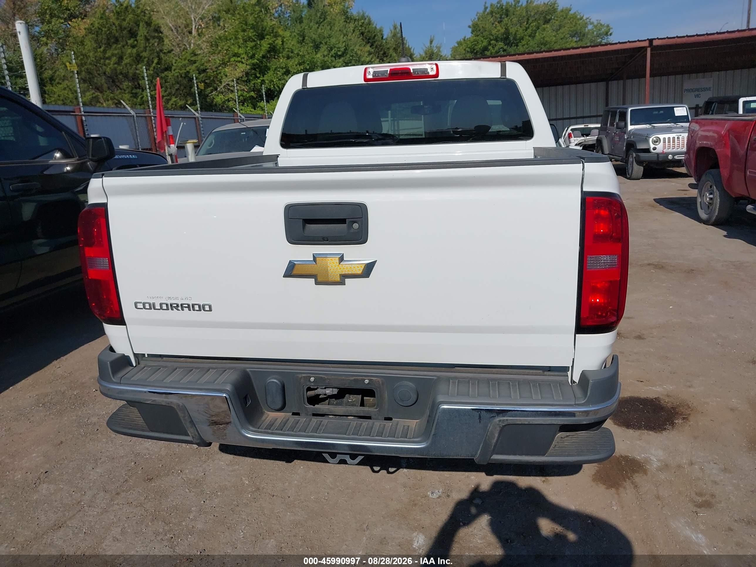 2015 Chevrolet Colorado Wt White vin: 1GCGSAEA0F1259137