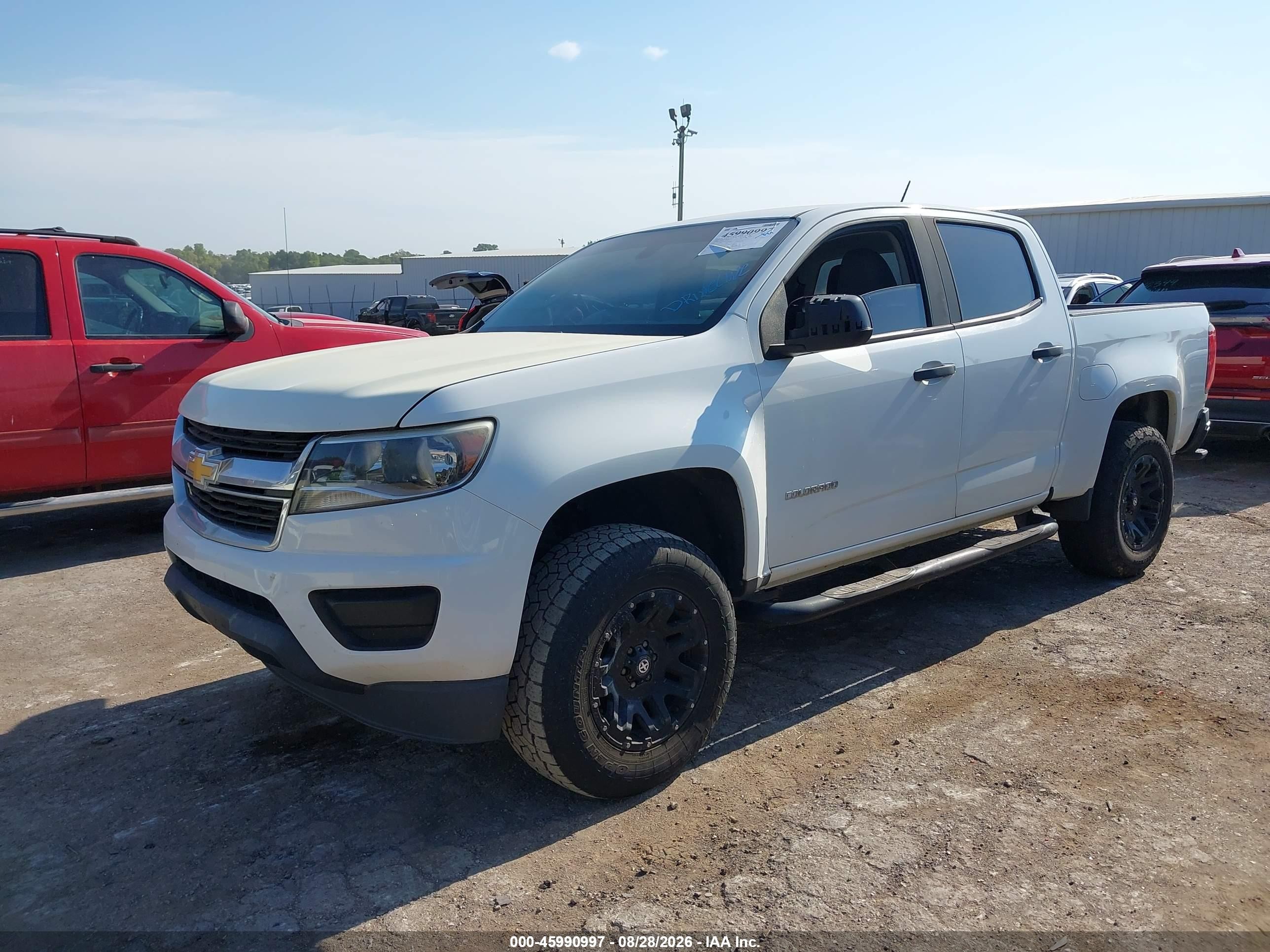 2015 Chevrolet Colorado Wt White vin: 1GCGSAEA0F1259137