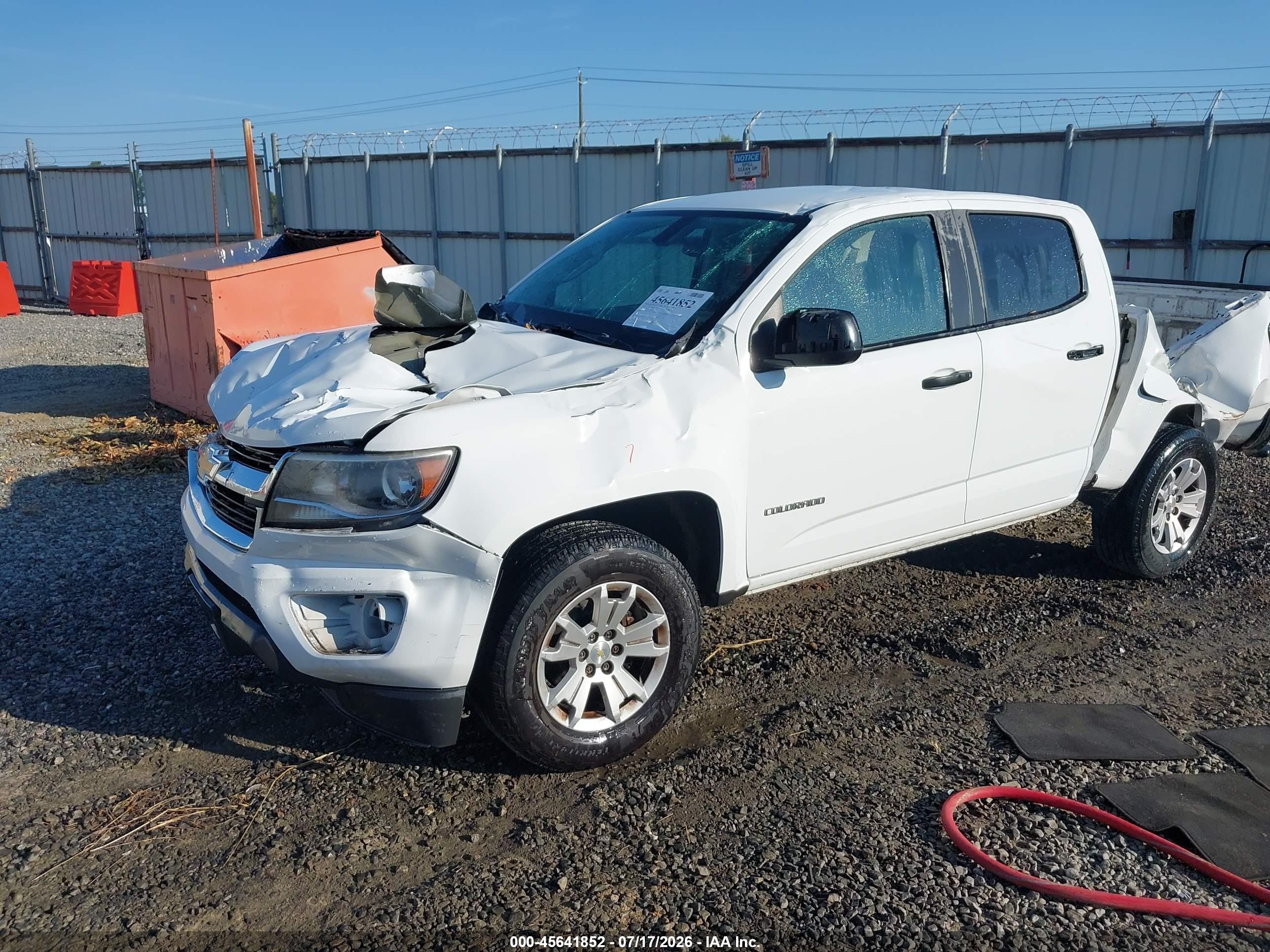 2015 Chevrolet Colorado 2wd Wt White vin: 1GCGSAEA2F1275193