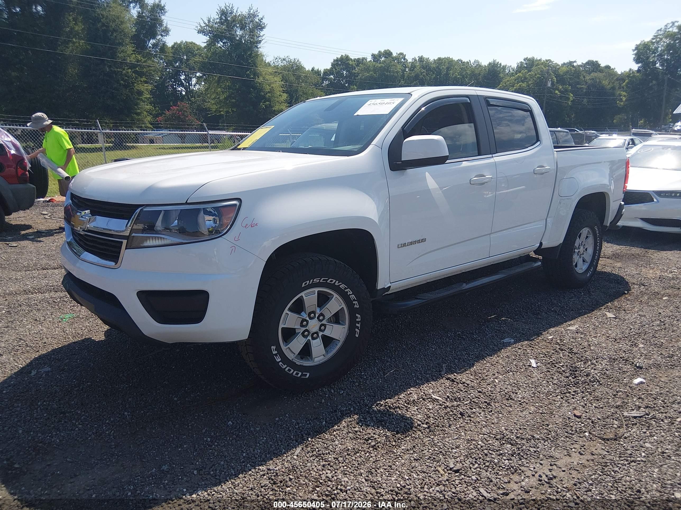 2015 Chevrolet Colorado 2wd Wt White vin: 1GCGSAEA8F1223132