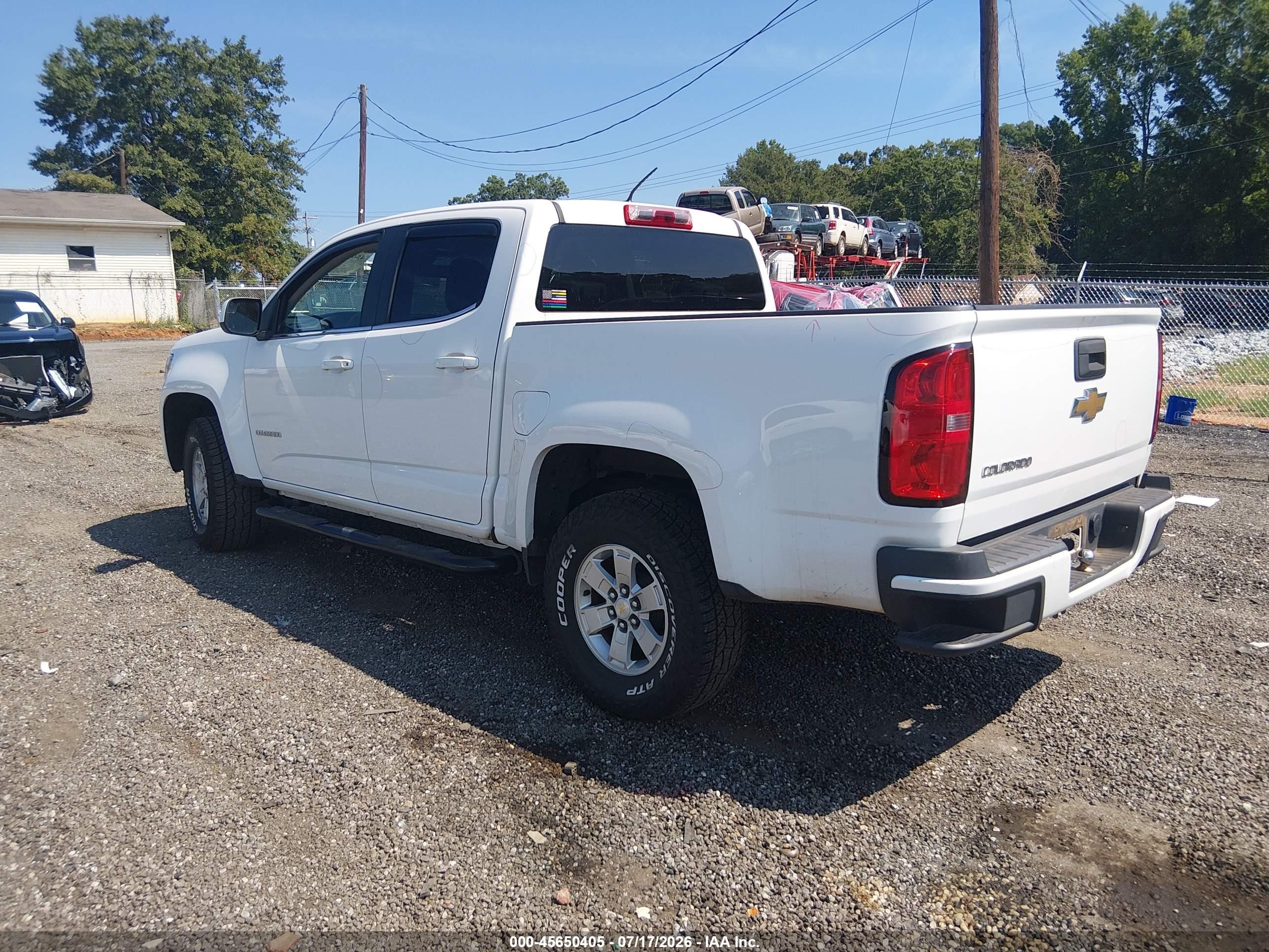 2015 Chevrolet Colorado 2wd Wt White vin: 1GCGSAEA8F1223132