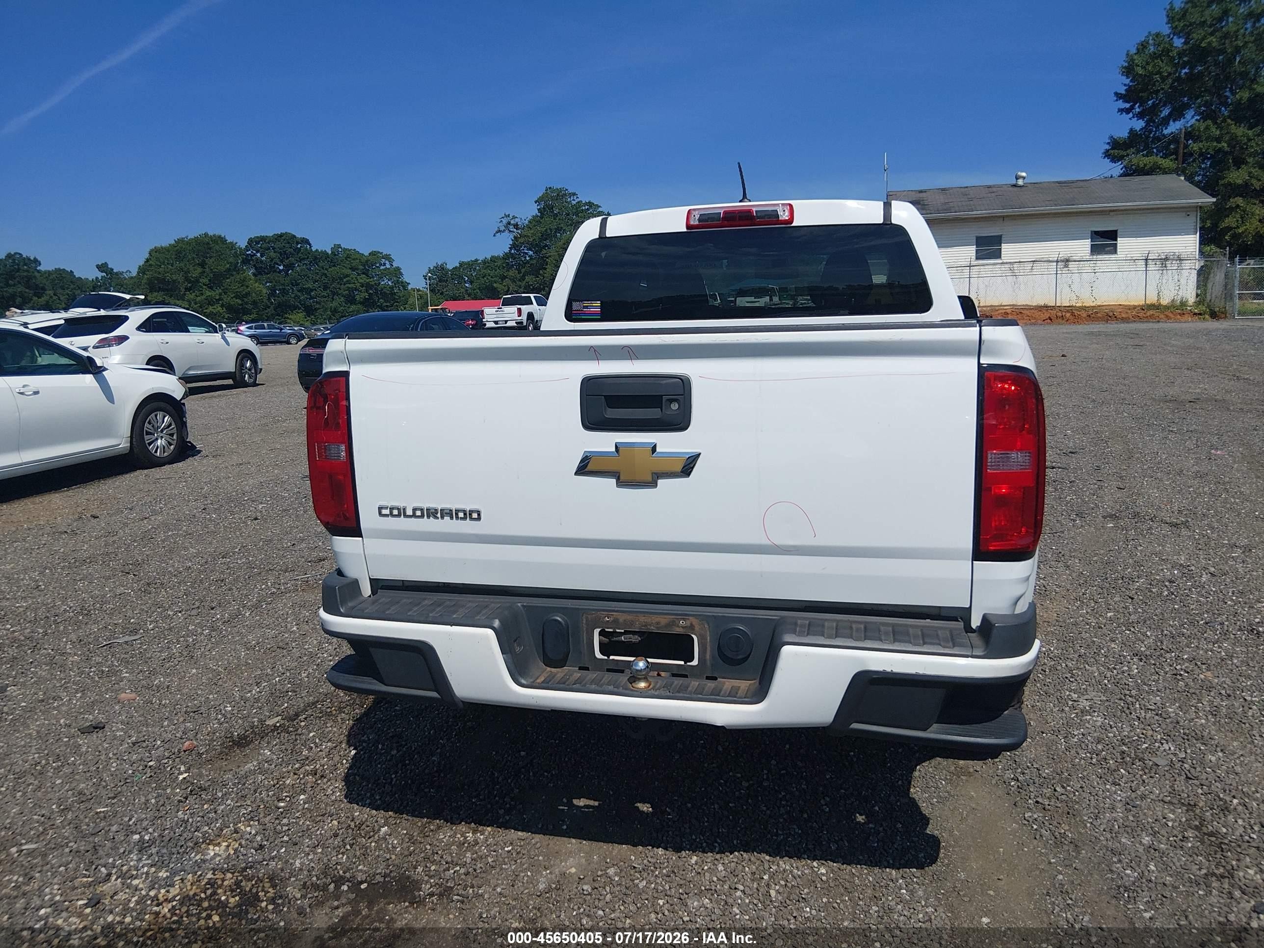 2015 Chevrolet Colorado 2wd Wt White vin: 1GCGSAEA8F1223132
