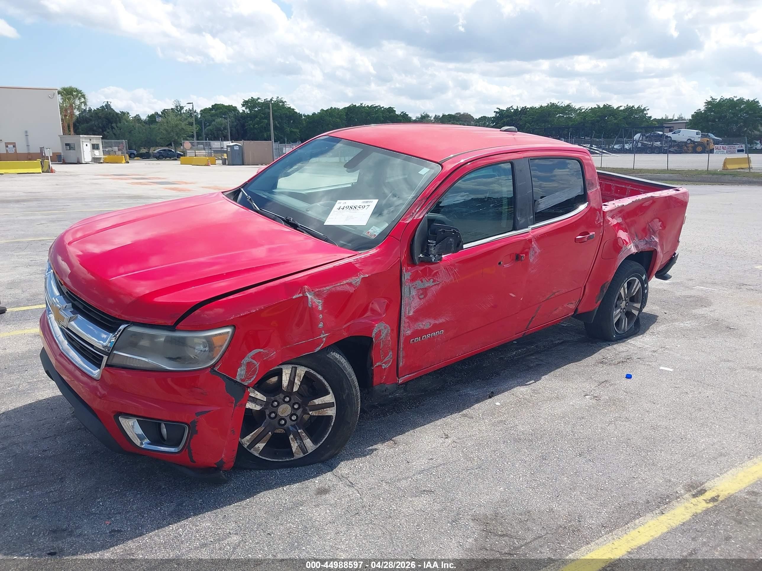 2015 Chevrolet Colorado Lt Red vin: 1GCGSBE30F1275393