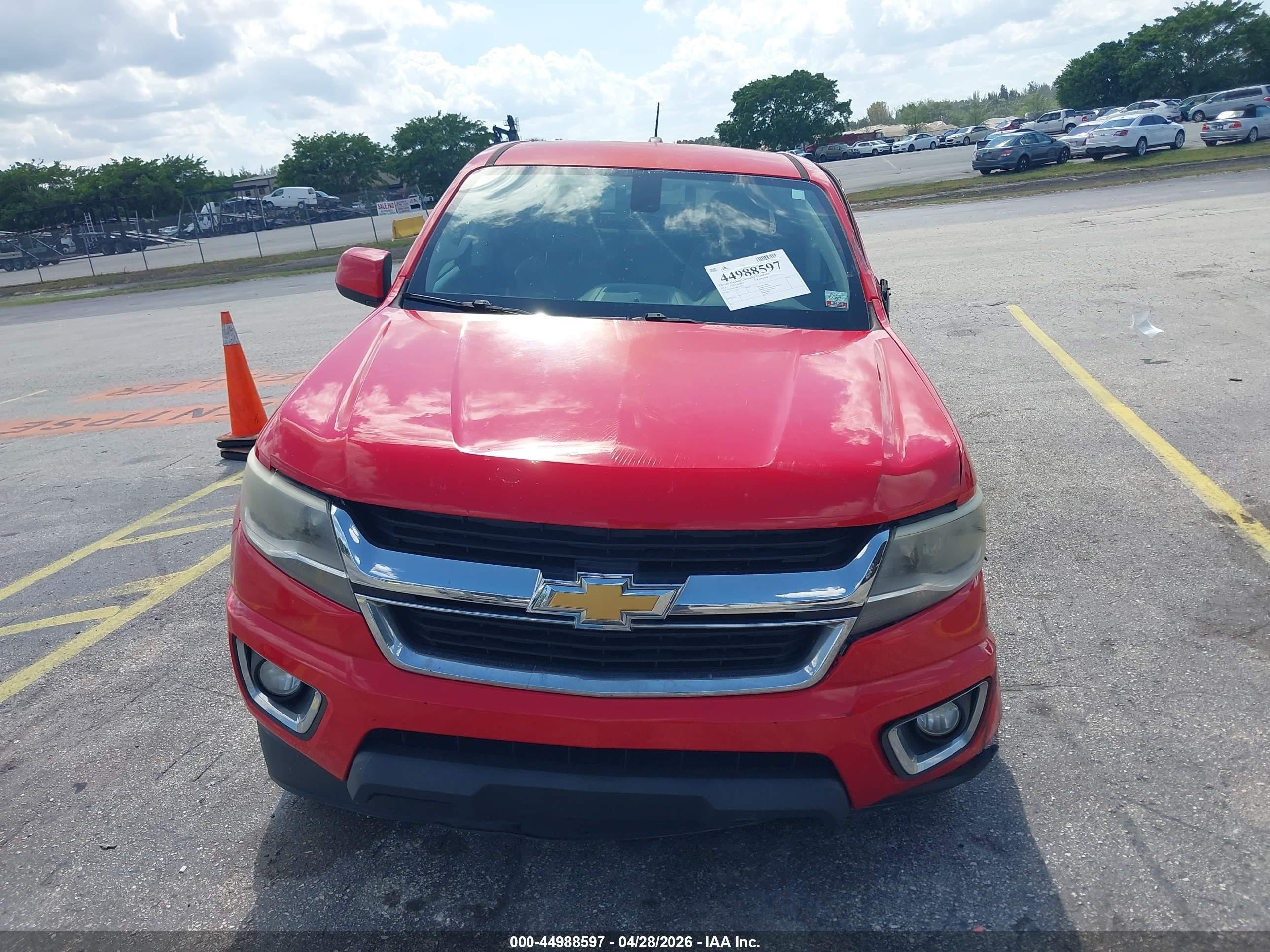 2015 Chevrolet Colorado Lt Red vin: 1GCGSBE30F1275393
