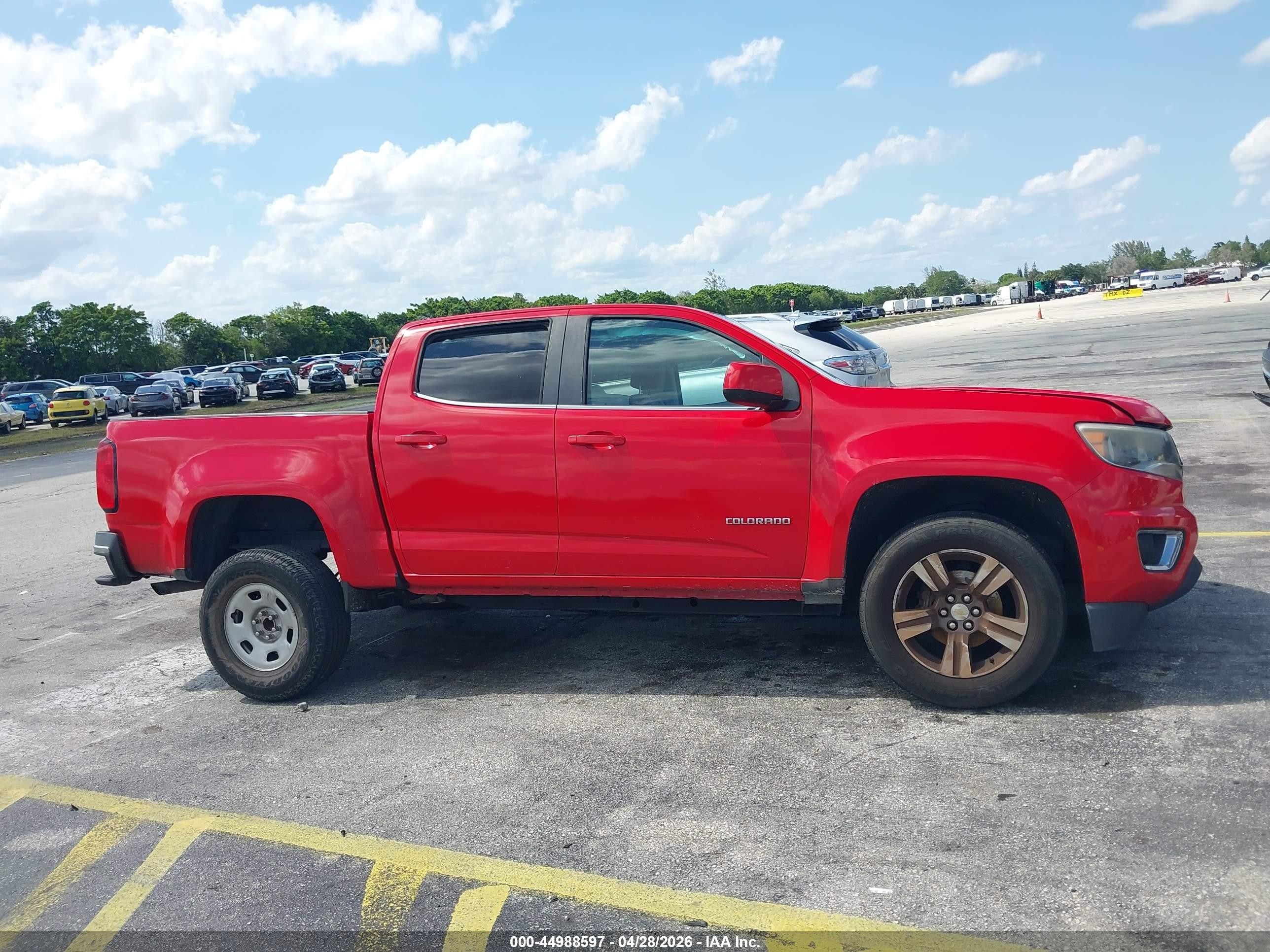 2015 Chevrolet Colorado Lt Red vin: 1GCGSBE30F1275393
