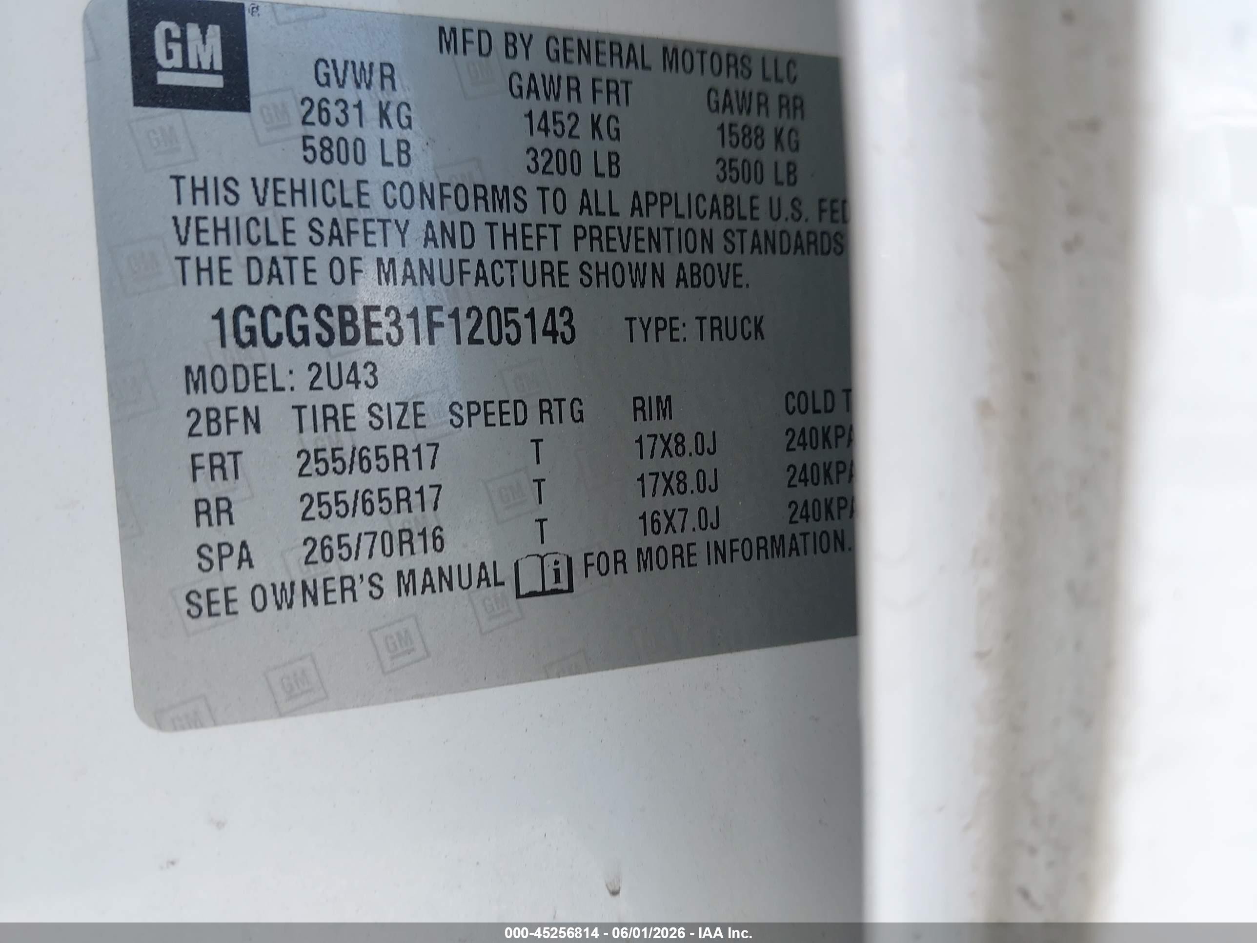 2015 Chevrolet Colorado Lt White vin: 1GCGSBE31F1205143