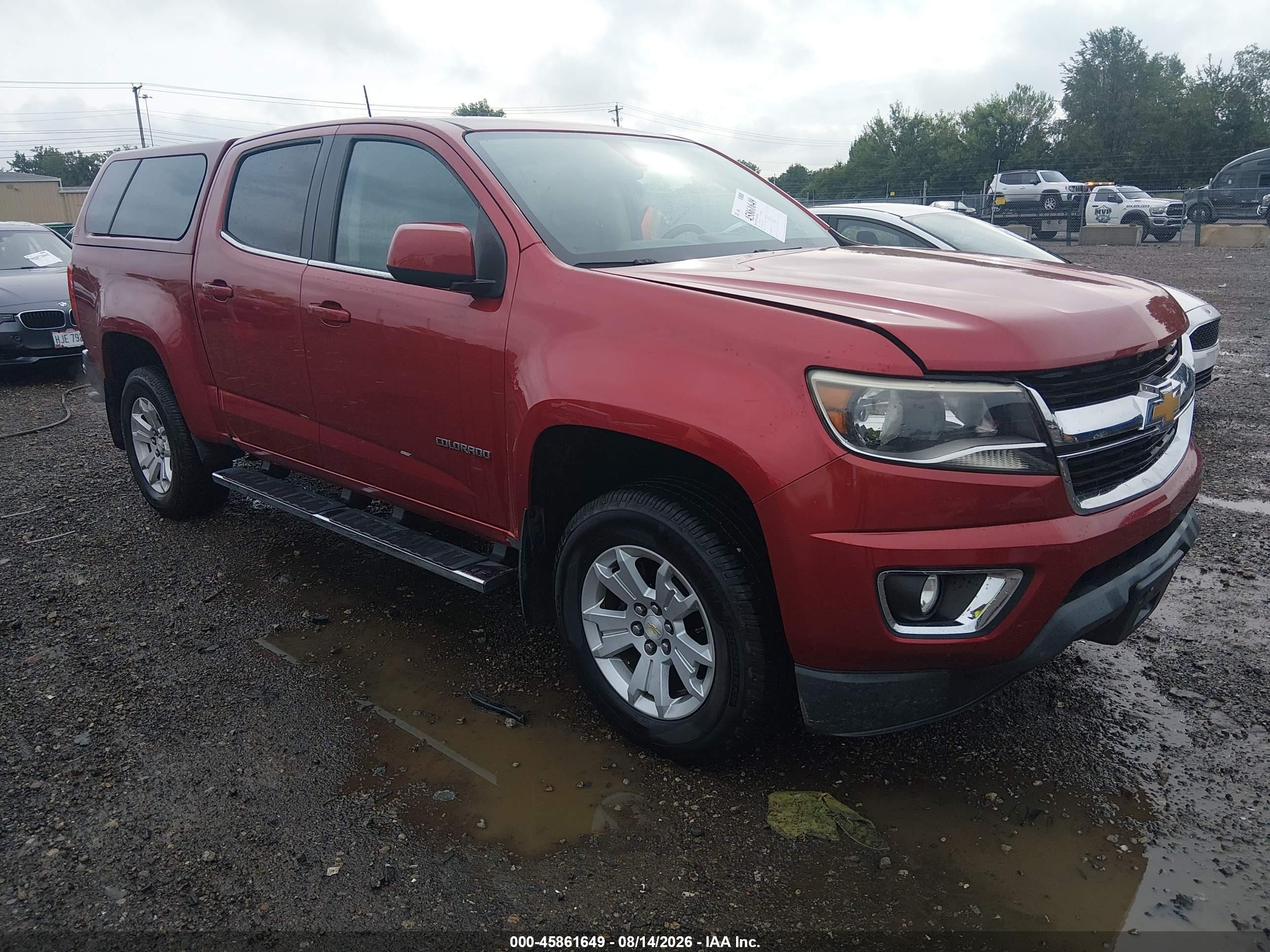 2015 Chevrolet Colorado 2wd Lt Maroon vin: 1GCGSBE32F1263956