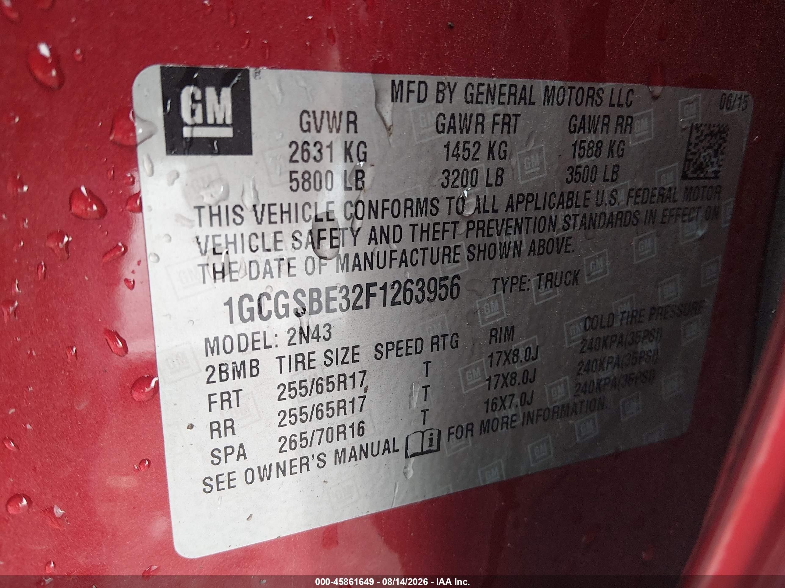2015 Chevrolet Colorado 2wd Lt Maroon vin: 1GCGSBE32F1263956