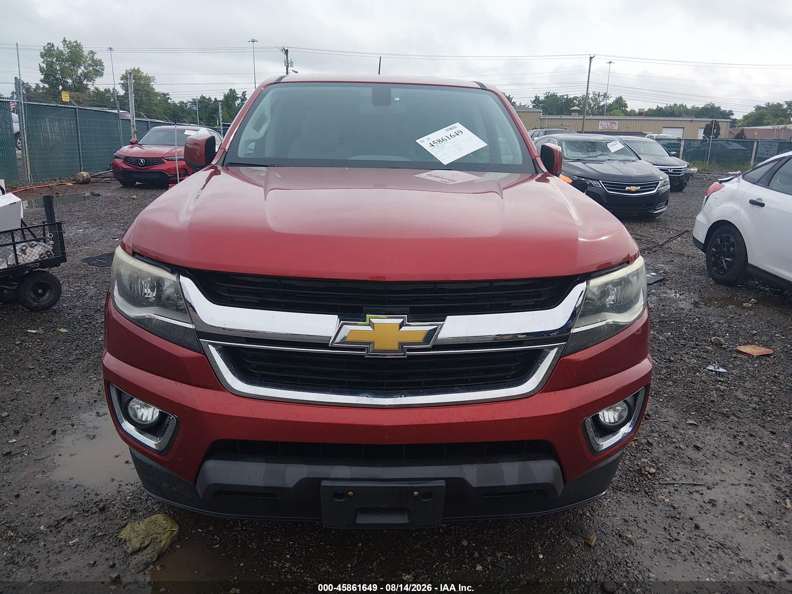 2015 Chevrolet Colorado 2wd Lt Maroon vin: 1GCGSBE32F1263956