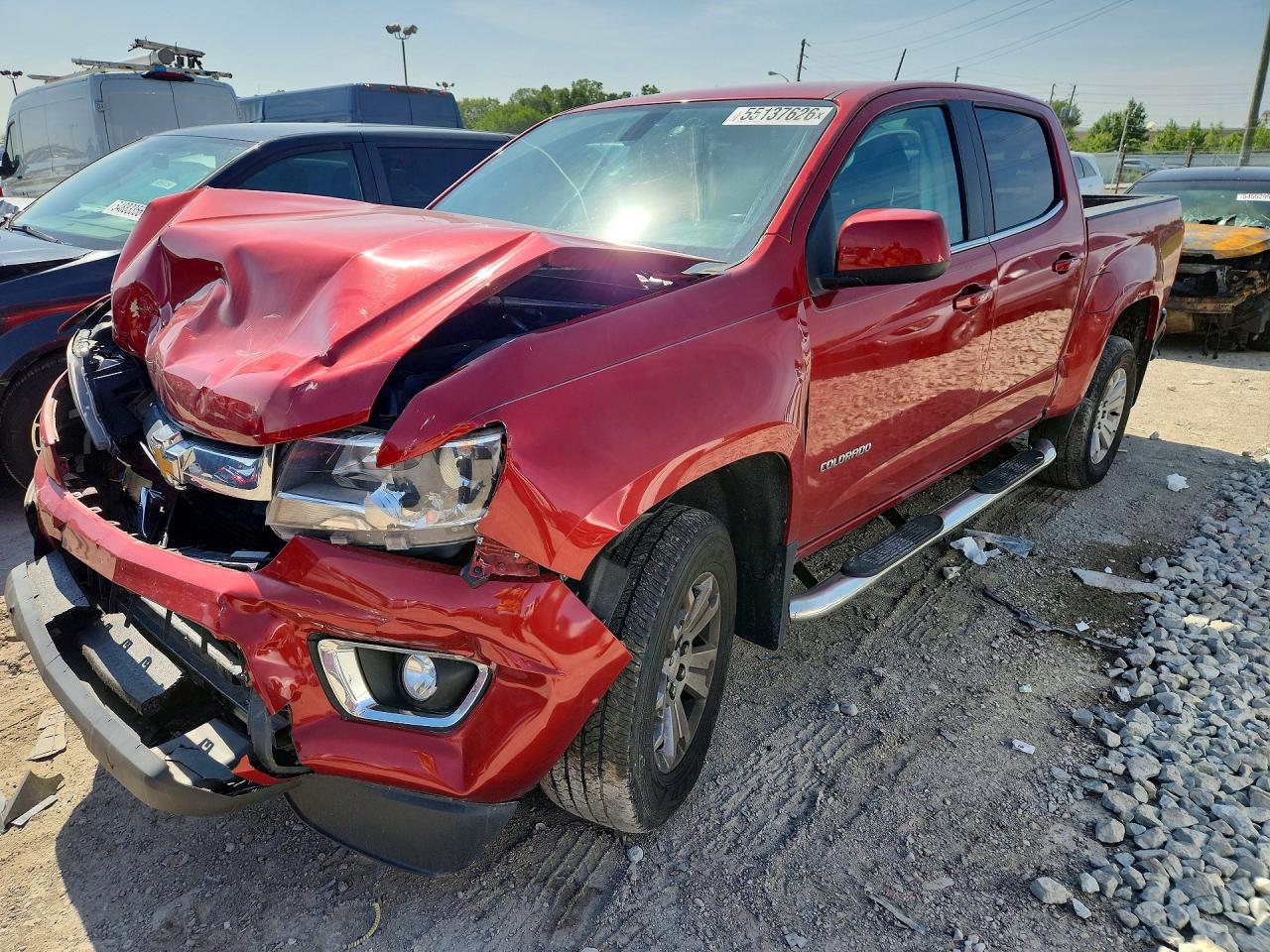 2015 Chevrolet Colorado Lt Red vin: 1GCGSBE34F1261450