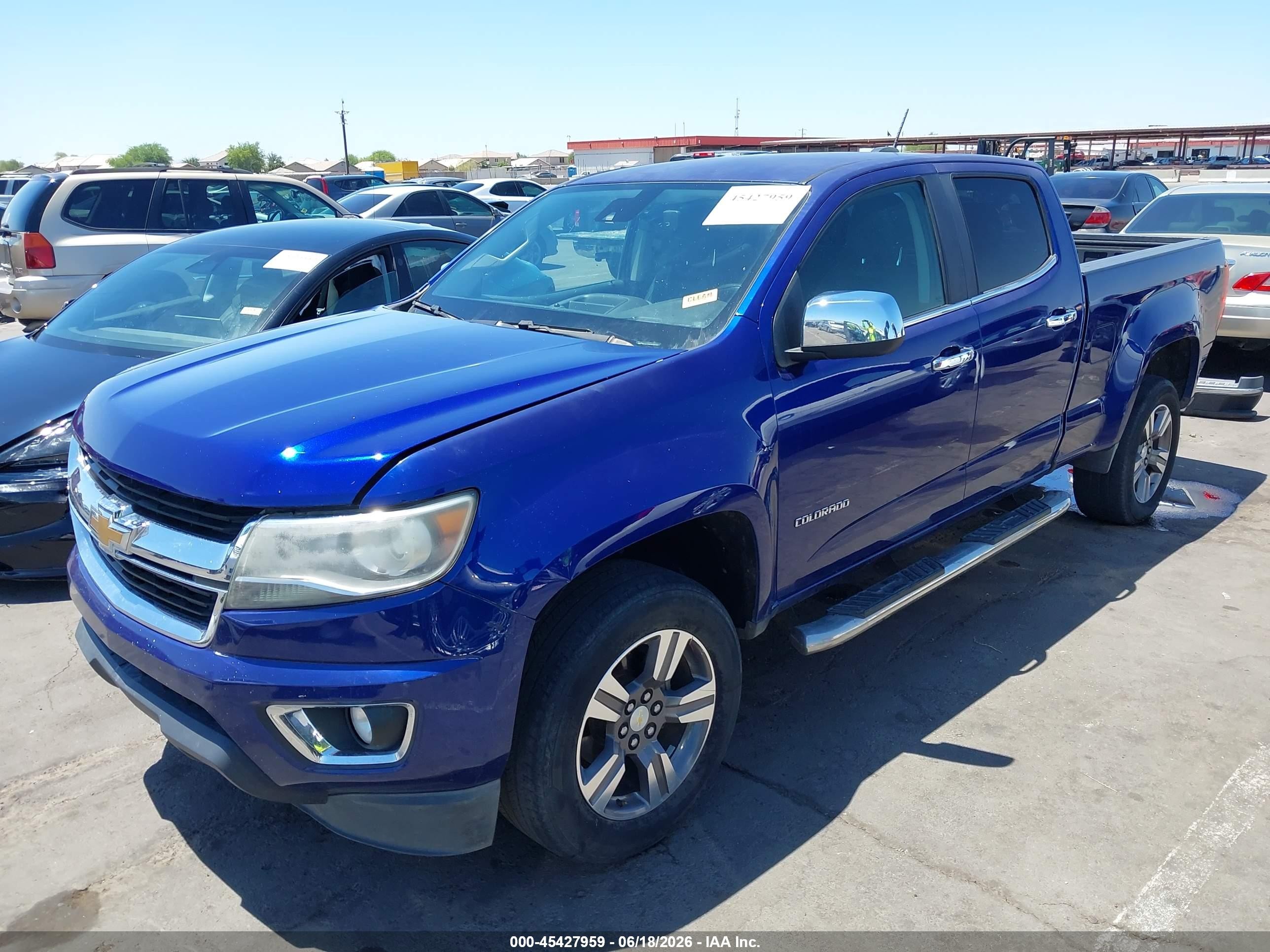 2015 Chevrolet Colorado Lt Blue vin: 1GCGSBE35F1250831