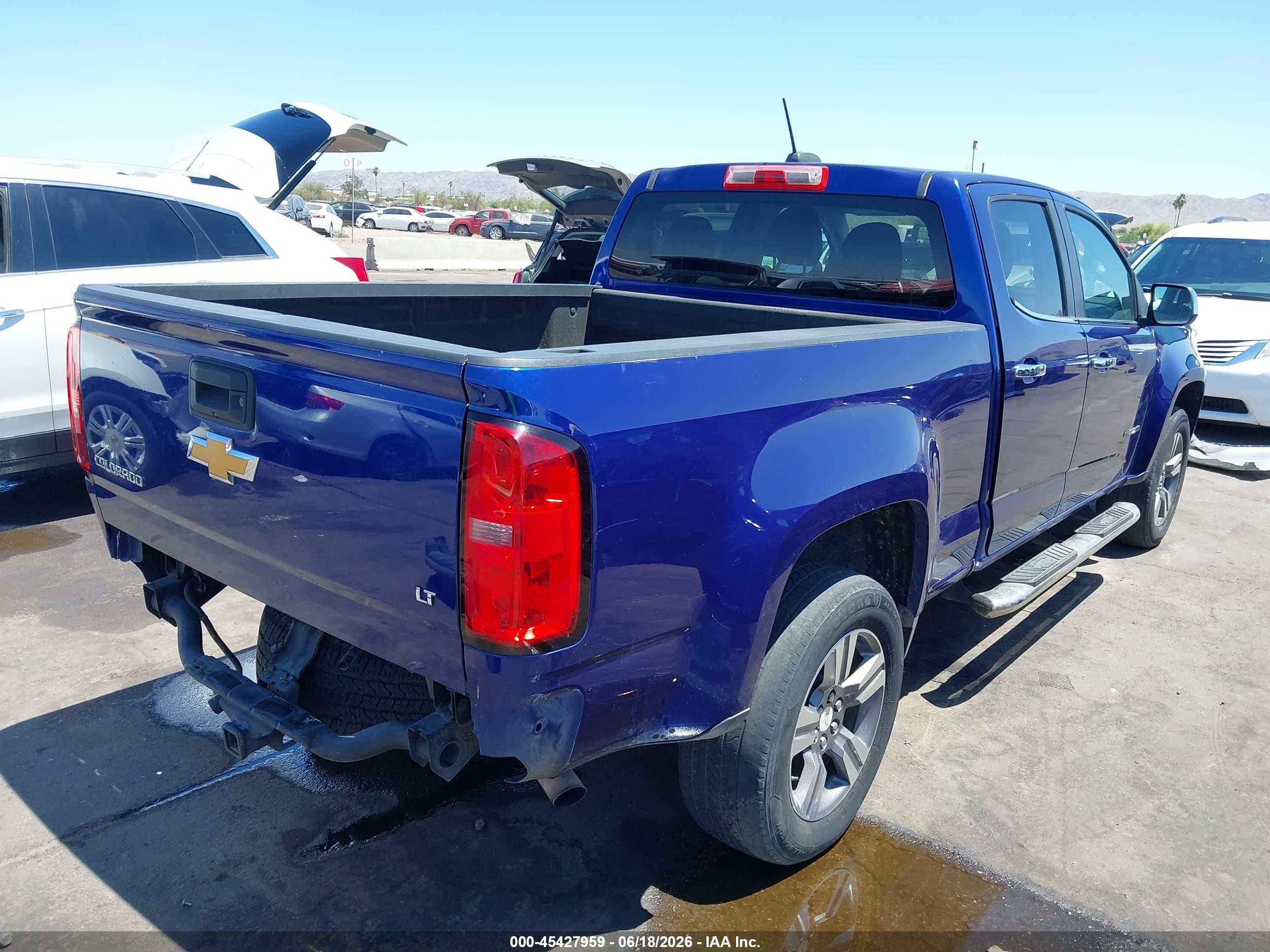 2015 Chevrolet Colorado Lt Blue vin: 1GCGSBE35F1250831