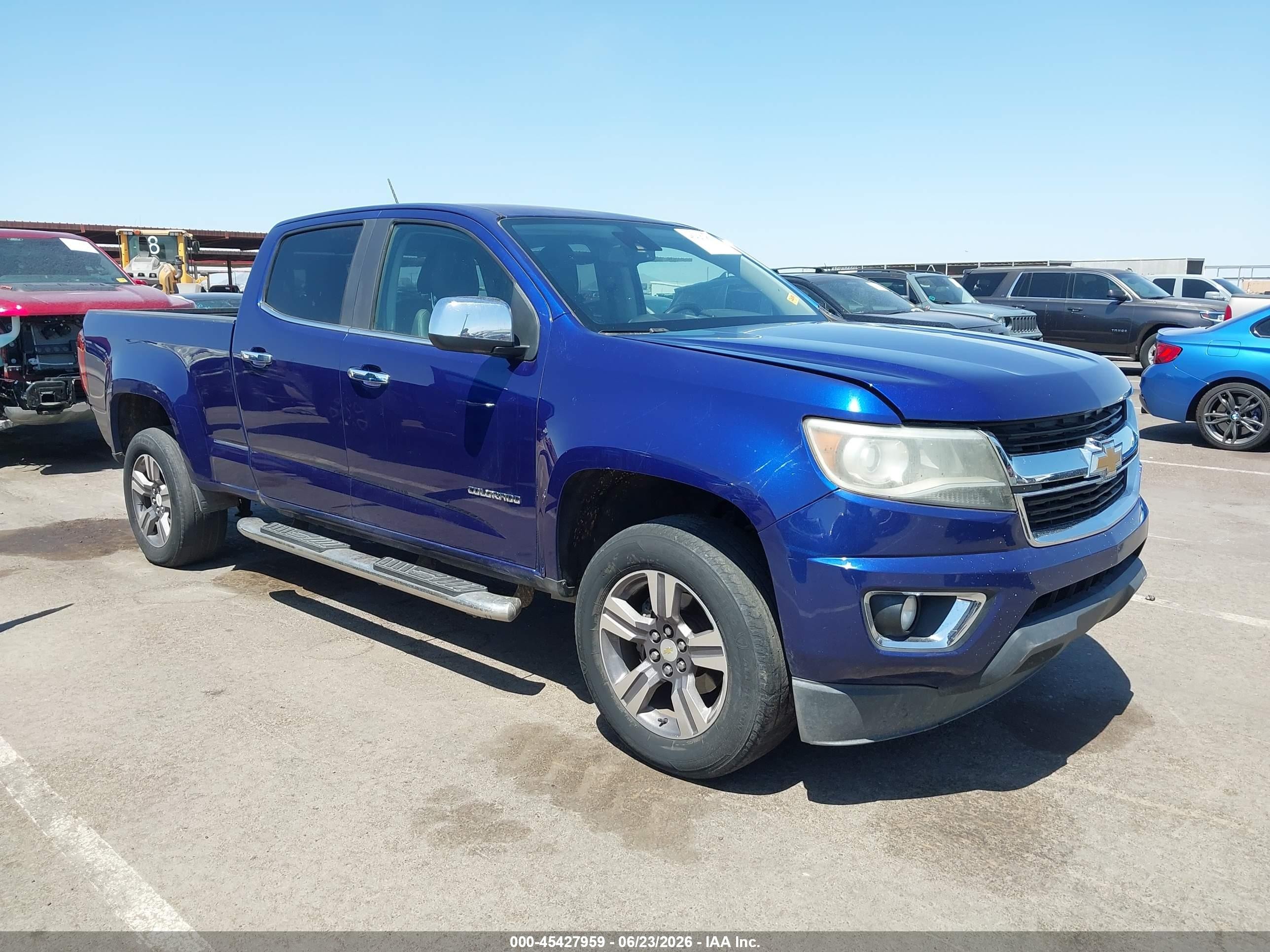 2015 Chevrolet Colorado Lt Blue vin: 1GCGSBE35F1250831