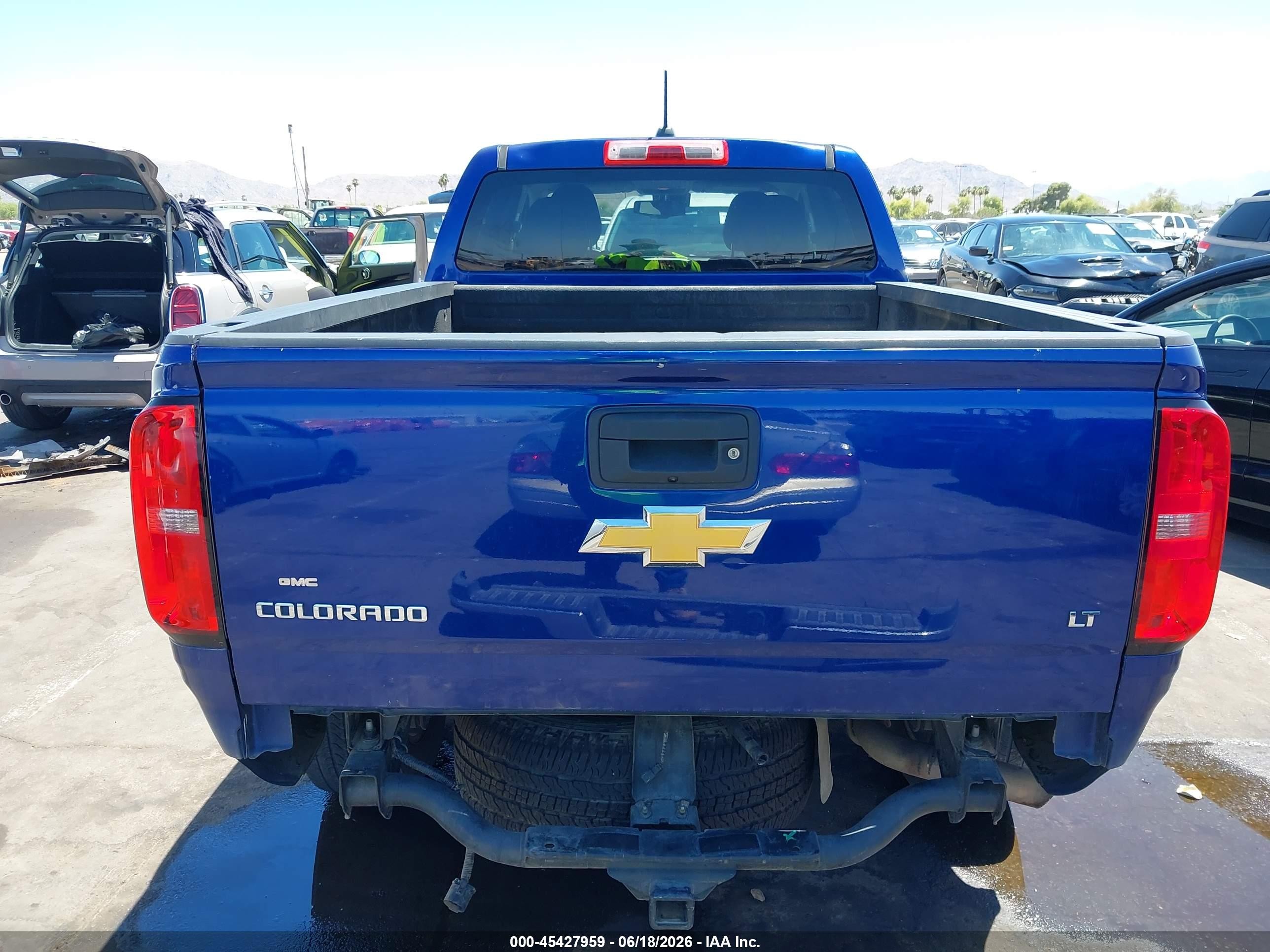 2015 Chevrolet Colorado Lt Blue vin: 1GCGSBE35F1250831