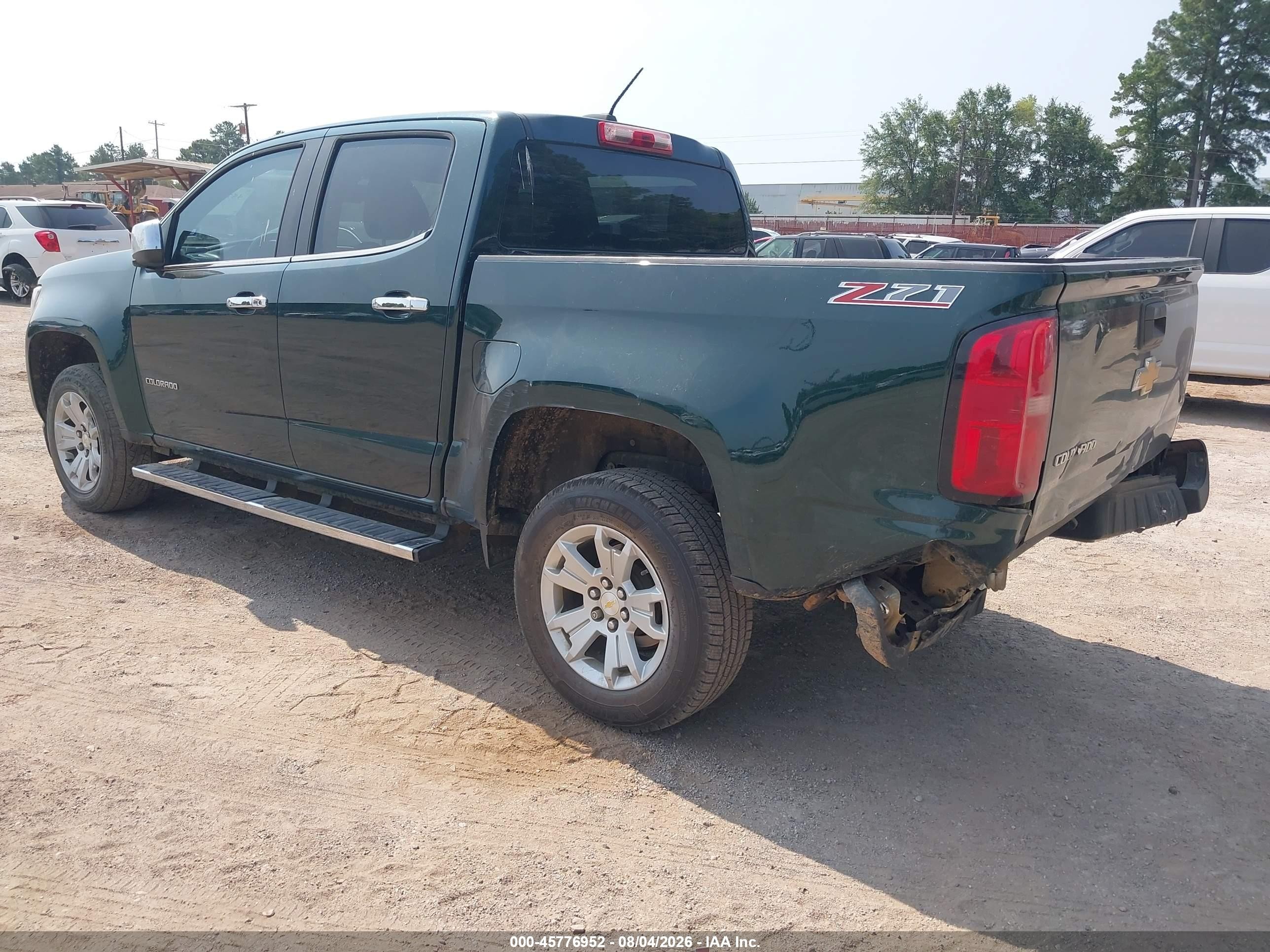 2015 Chevrolet Colorado 2wd Lt Green vin: 1GCGSBE37F1227602