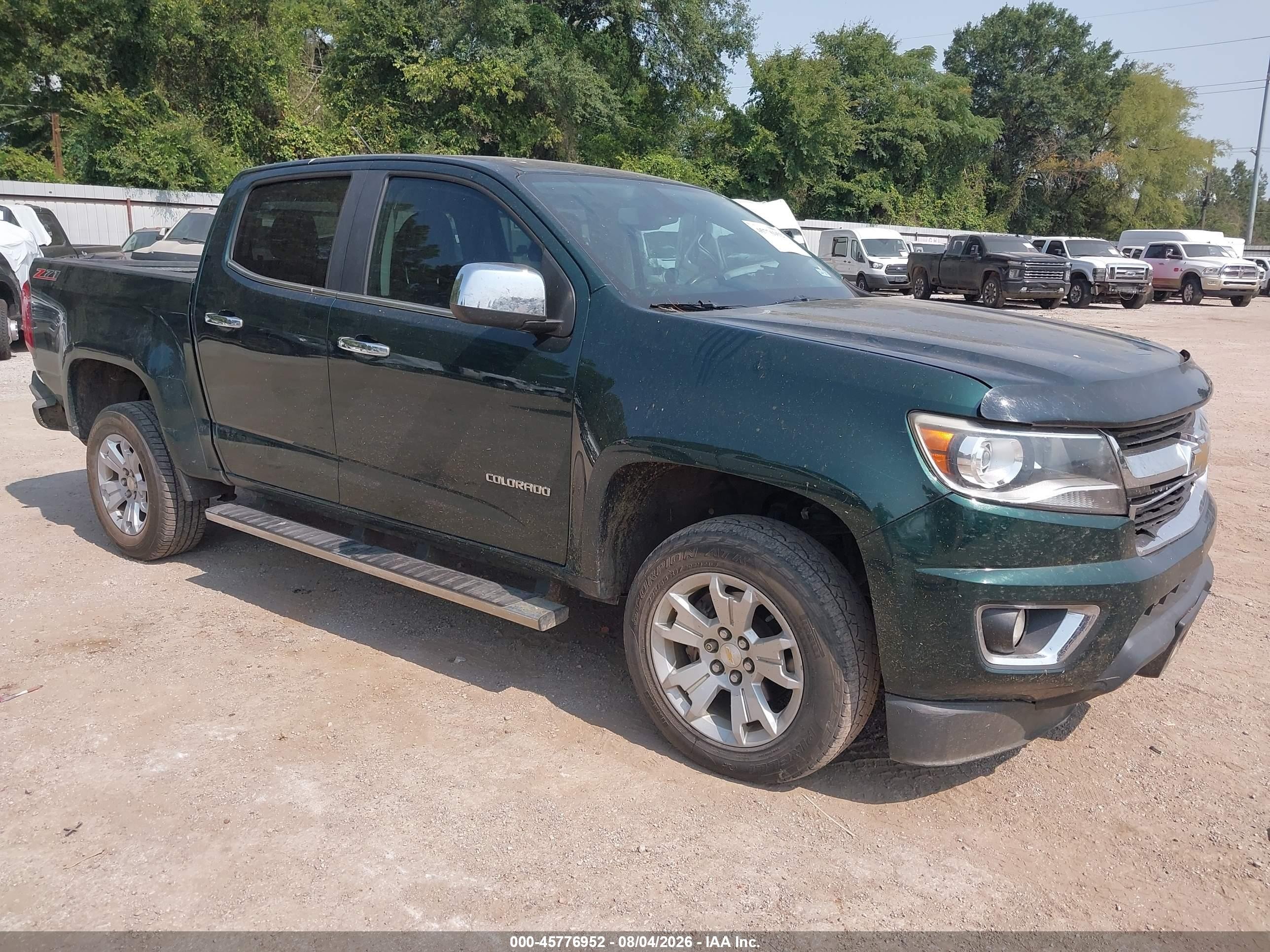 2015 Chevrolet Colorado 2wd Lt Green vin: 1GCGSBE37F1227602