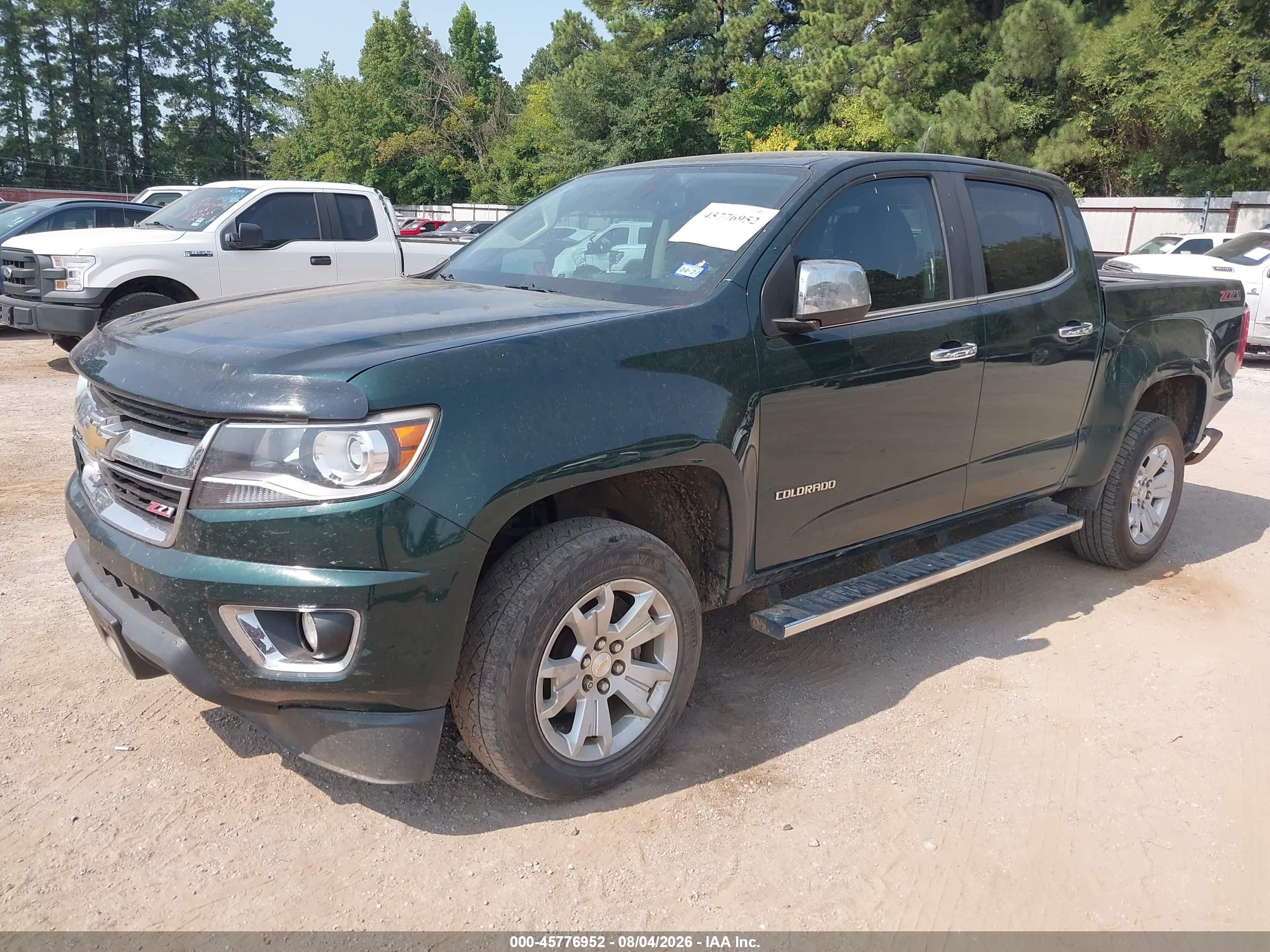 2015 Chevrolet Colorado 2wd Lt Green vin: 1GCGSBE37F1227602