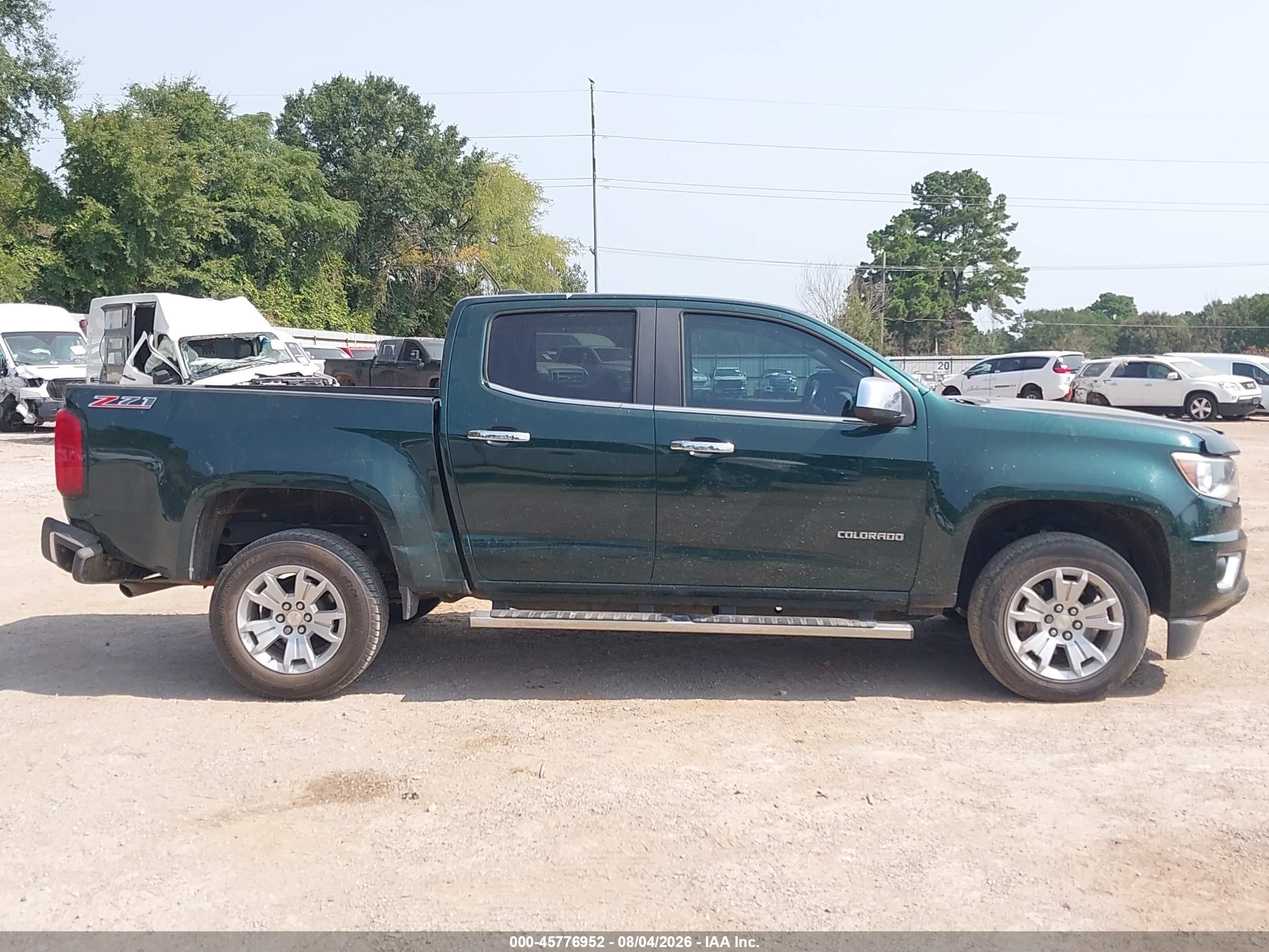 2015 Chevrolet Colorado 2wd Lt Green vin: 1GCGSBE37F1227602