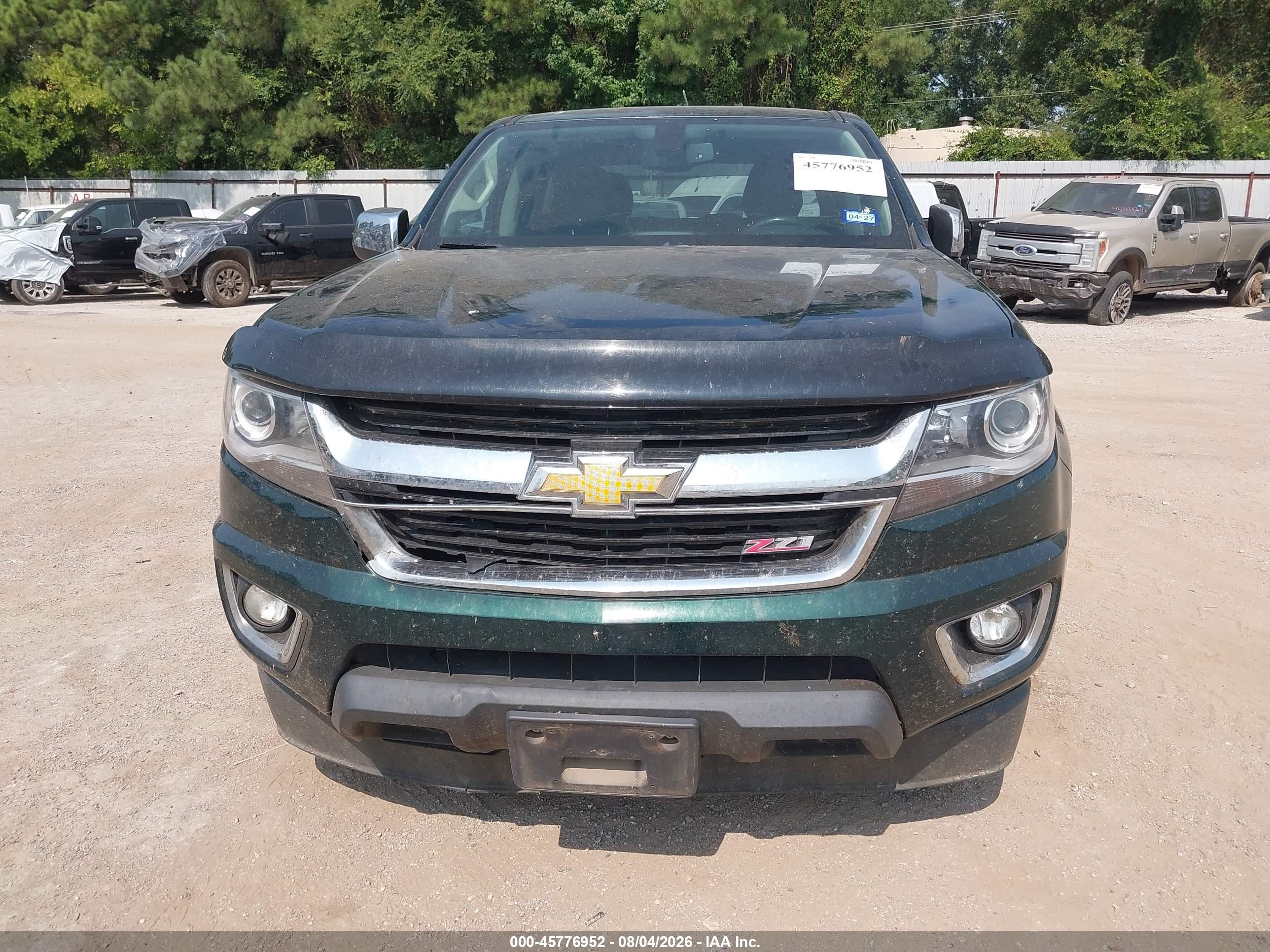 2015 Chevrolet Colorado 2wd Lt Green vin: 1GCGSBE37F1227602